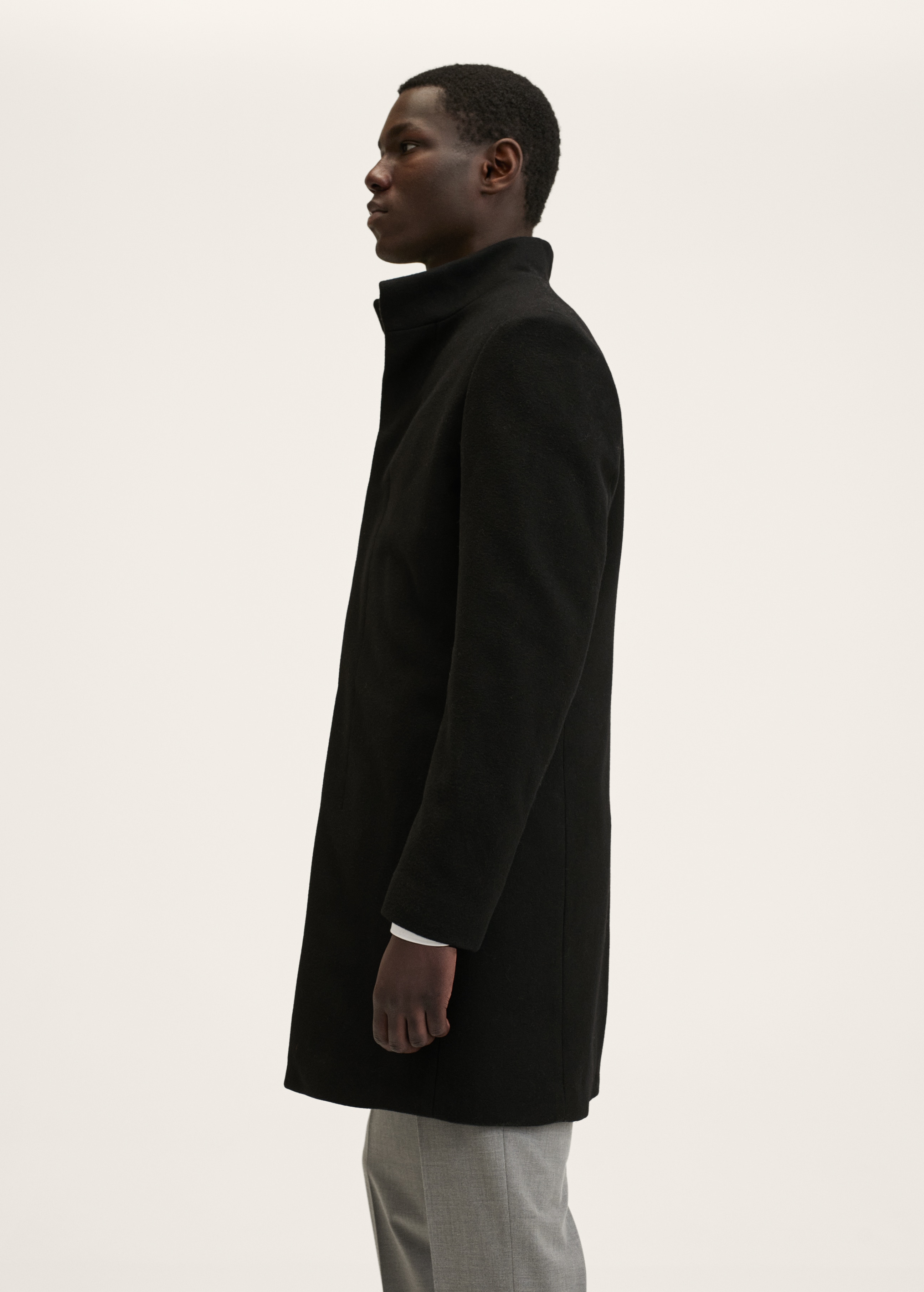Wool funnel neck coat - Details of the article 2