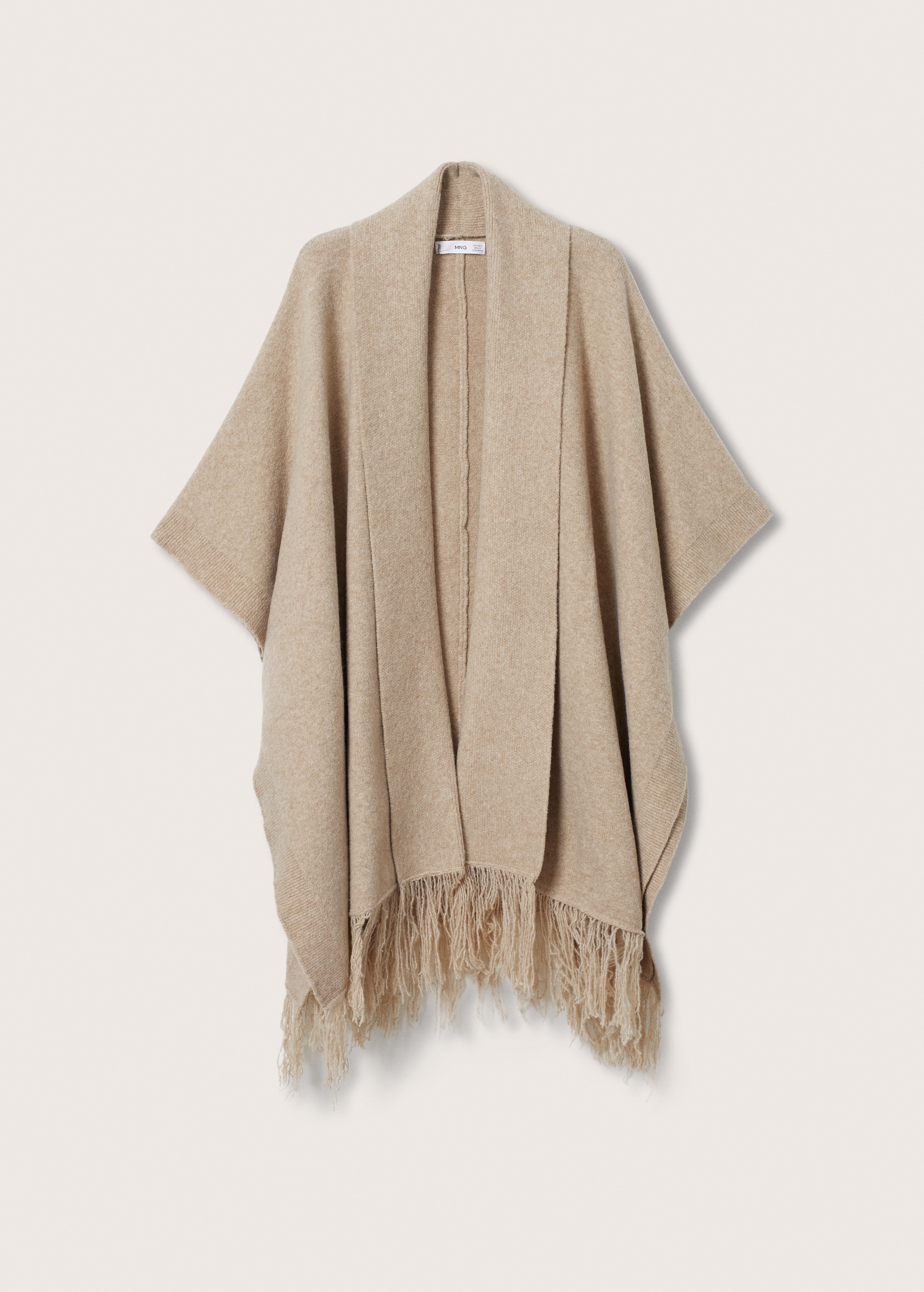 Fringe knit cape