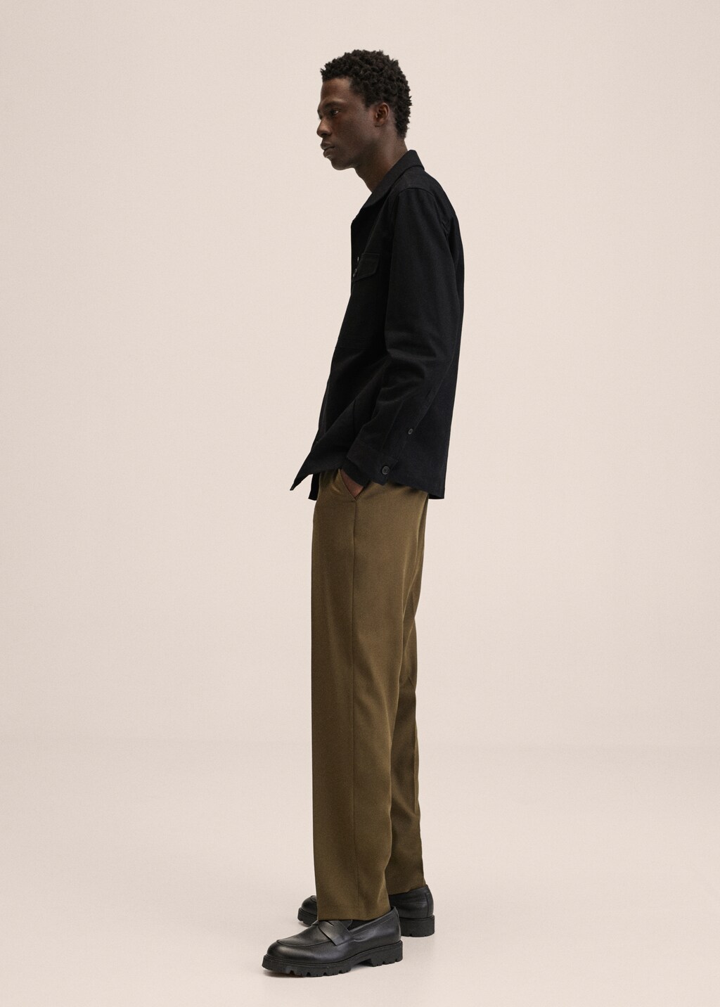 Chest-pocket cotton overshirt - Details of the article 2