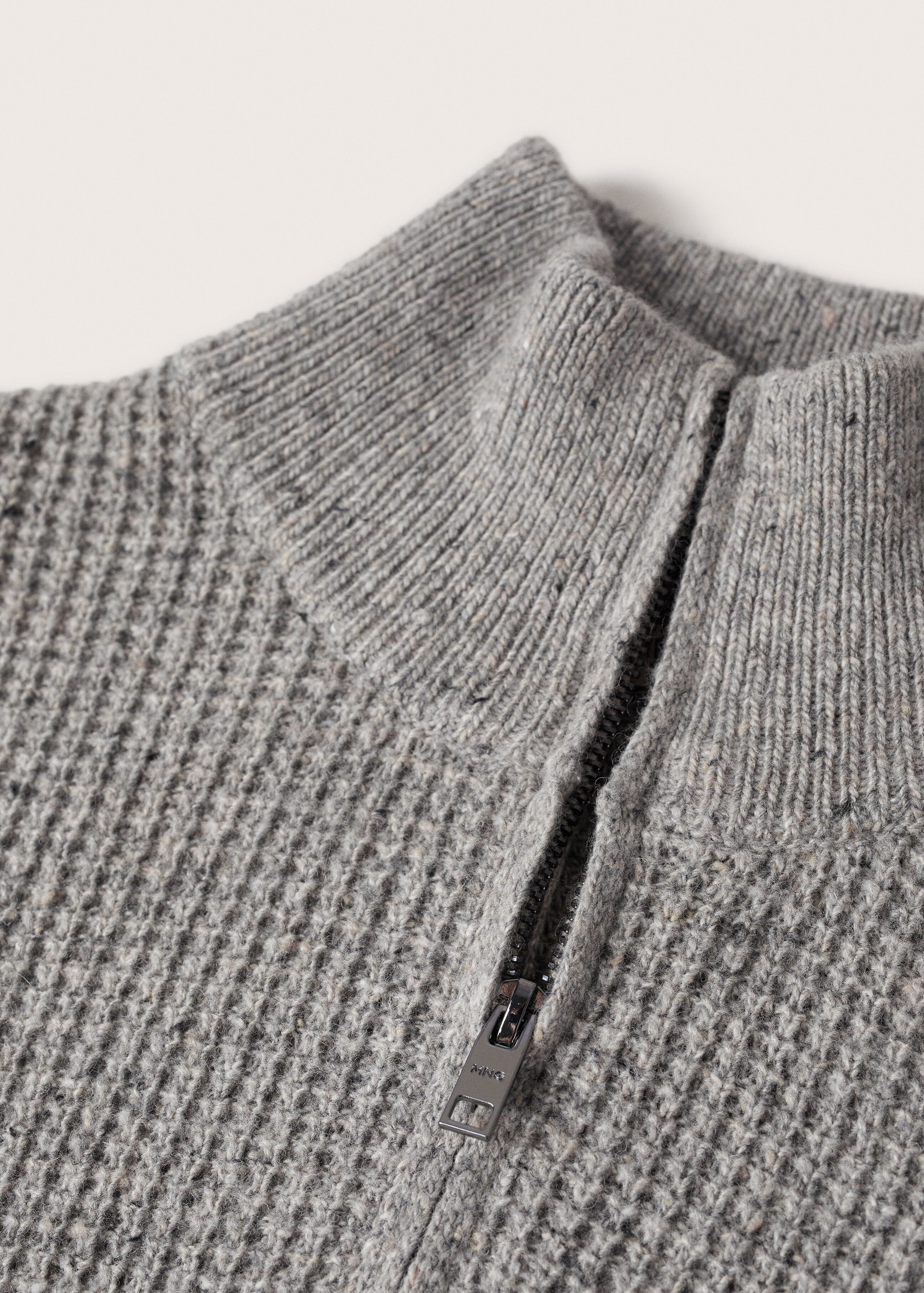 Wool zip neck jumper - Details of the article 7