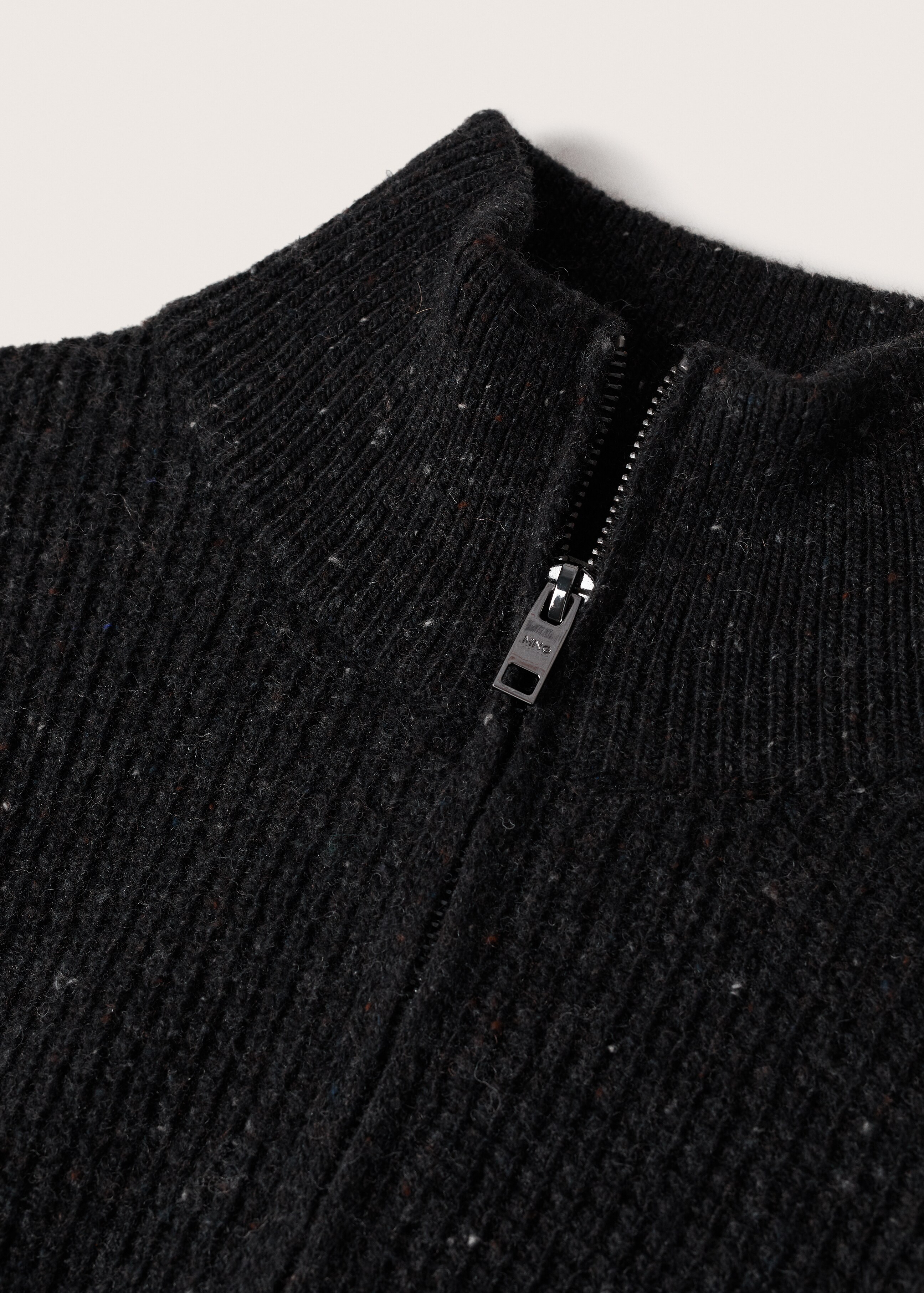 Wool zip neck jumper - Details of the article 8