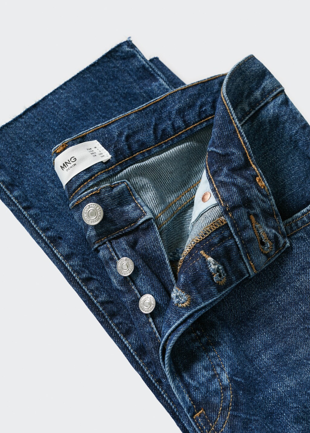 High-waist straight-fit cropped jeans - Detail van het artikel 8