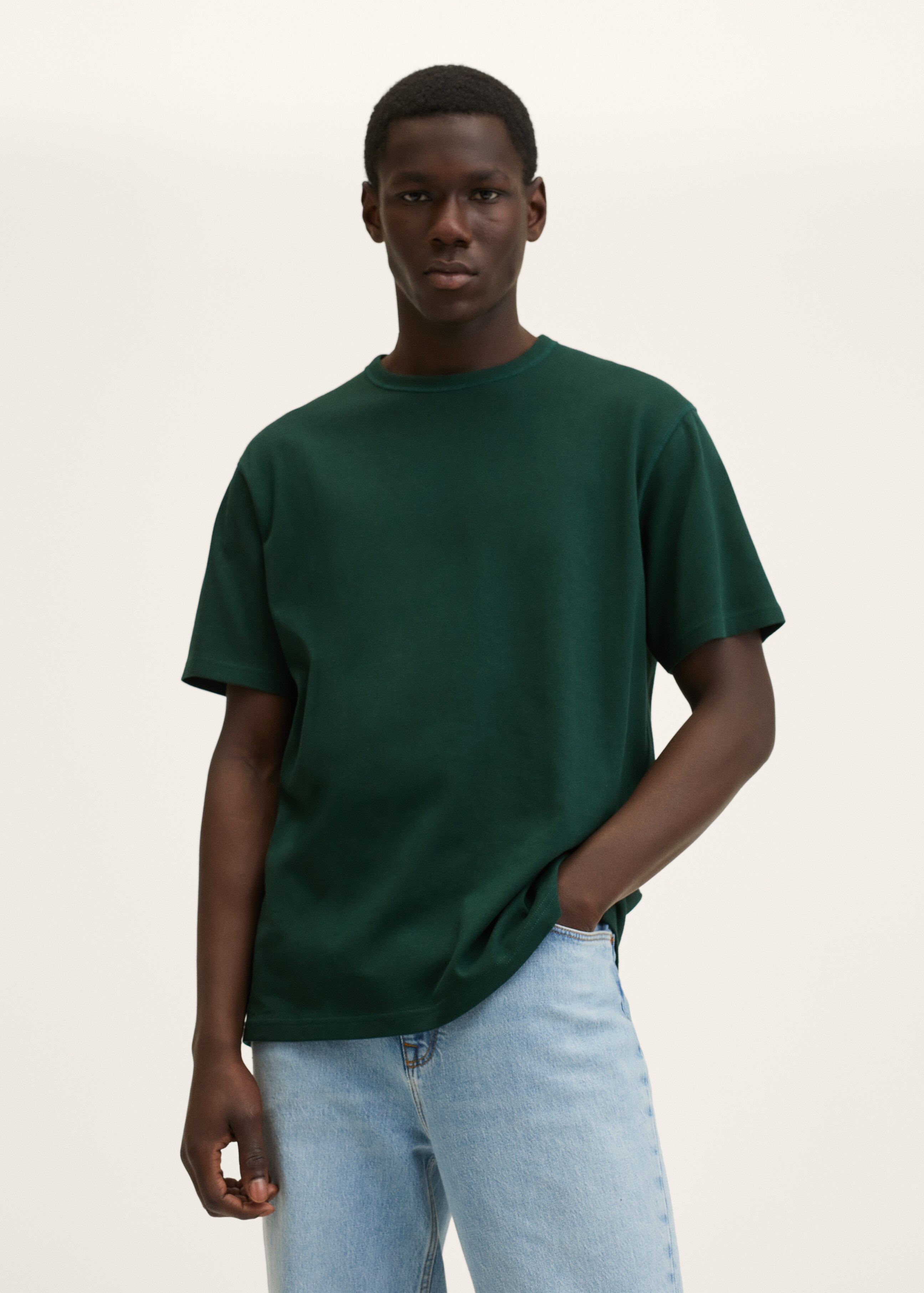 Camiseta algodón relaxed fit - Plano medio
