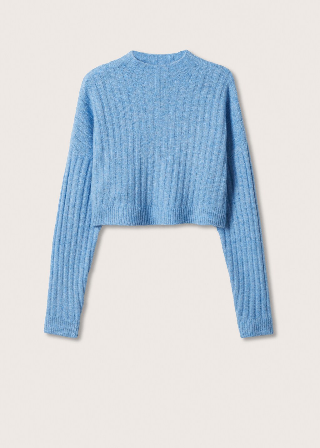 Cropped ribbed sweater - Article without model