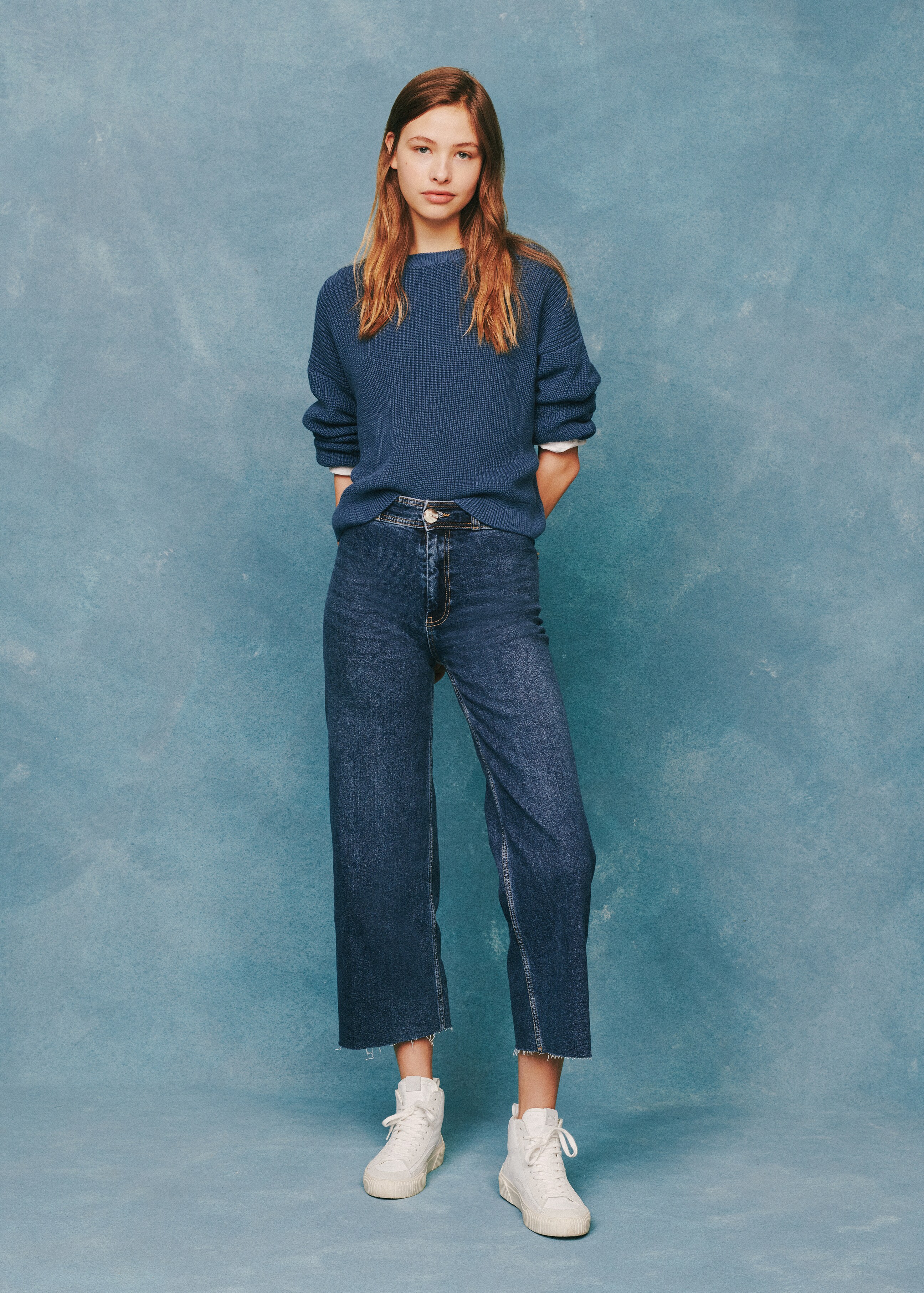 Culotte frayed jeans - Details of the article 5