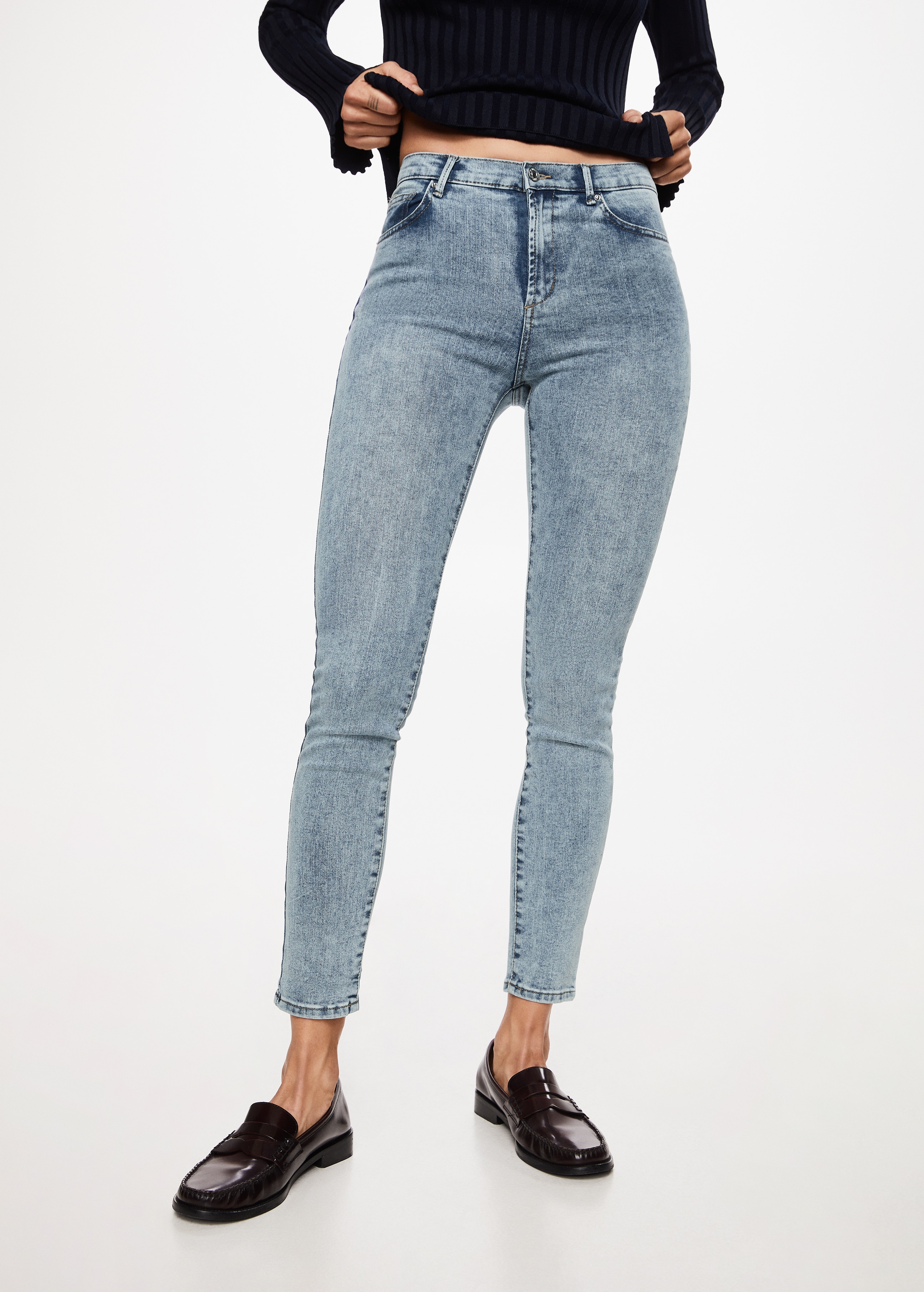 Elsa medium-waist skinny jeans - Medium plane