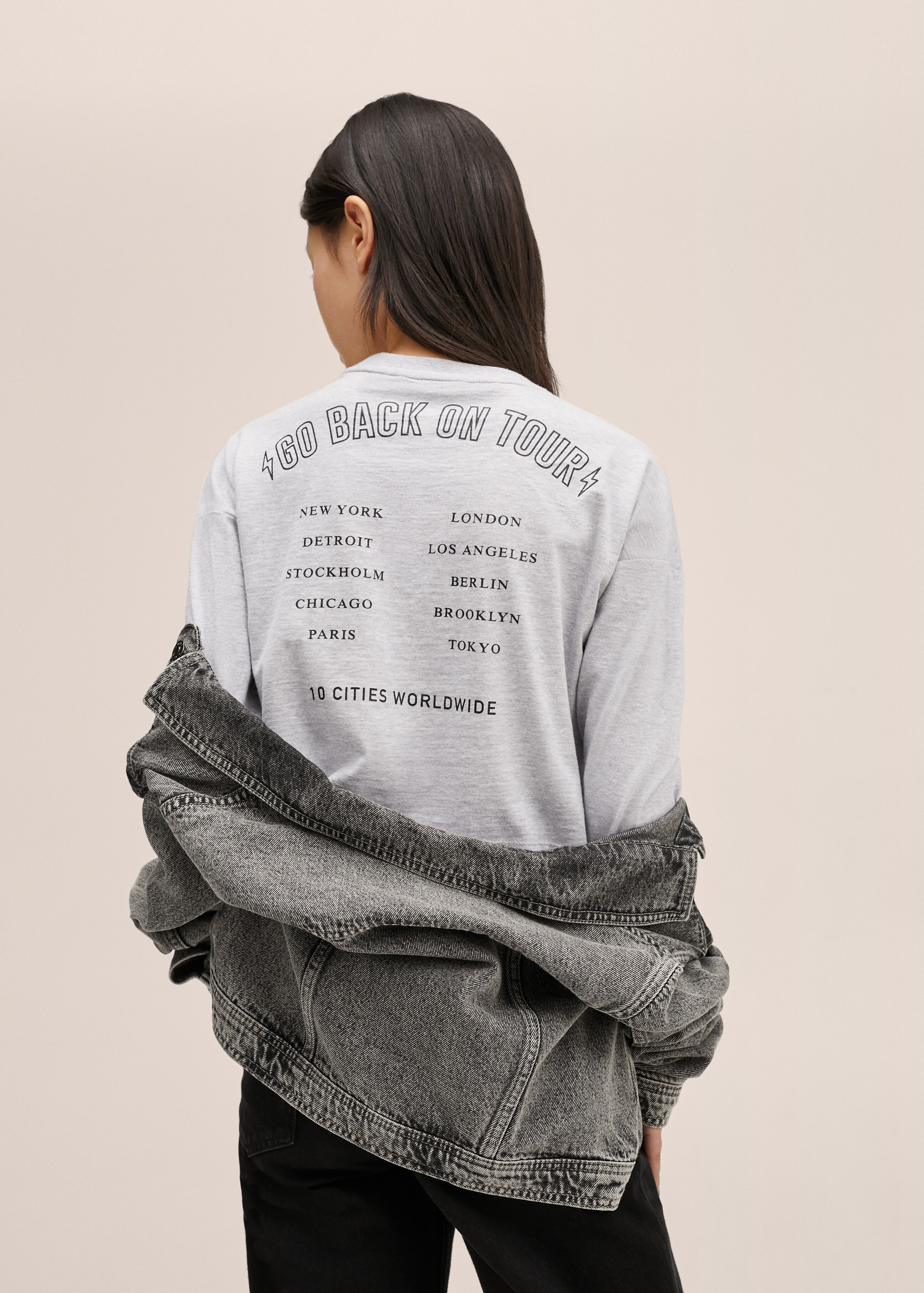 Long-sleeved t-shirt with message - Reverse of the article