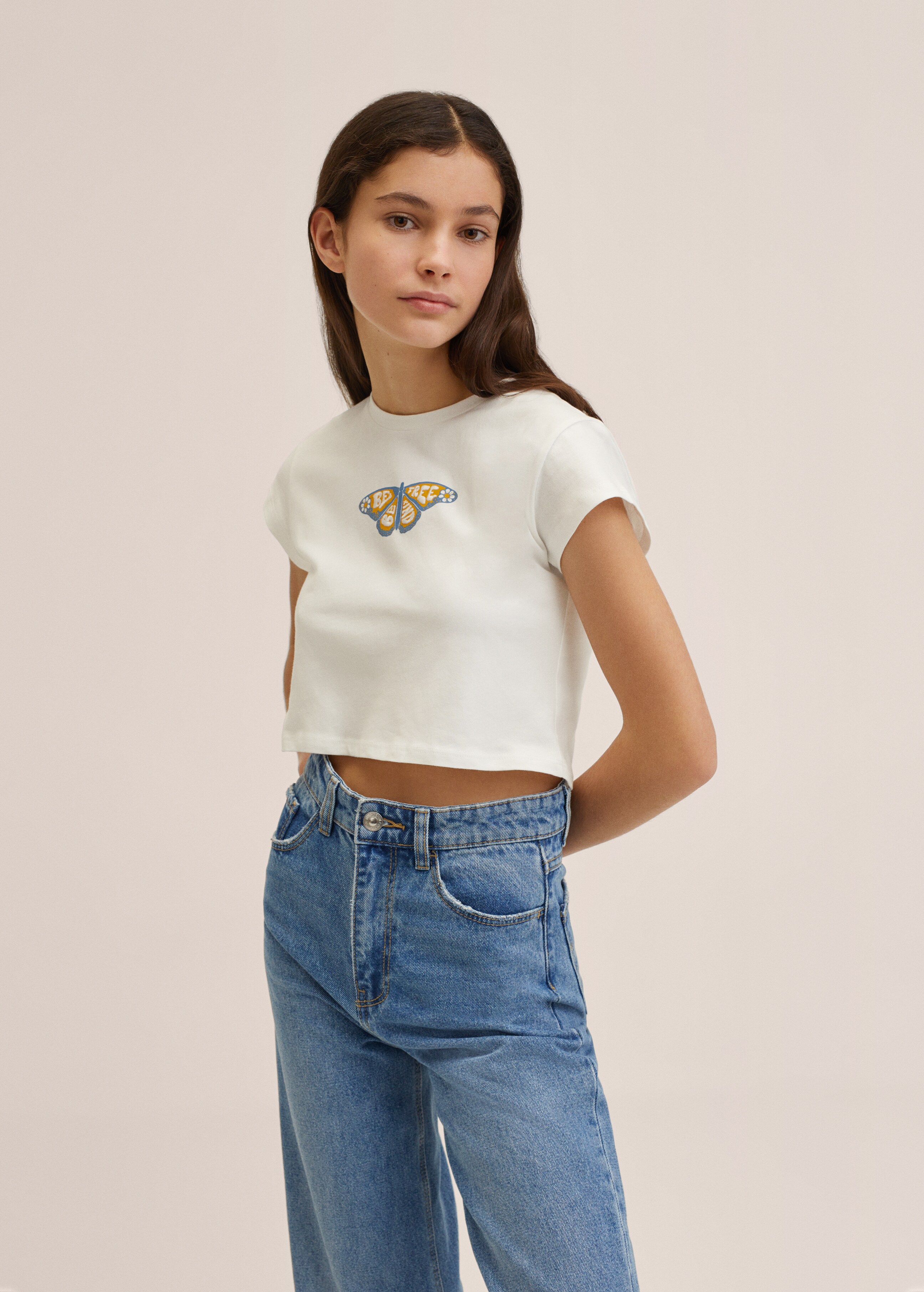 Embroidered cropped top - Details of the article 1