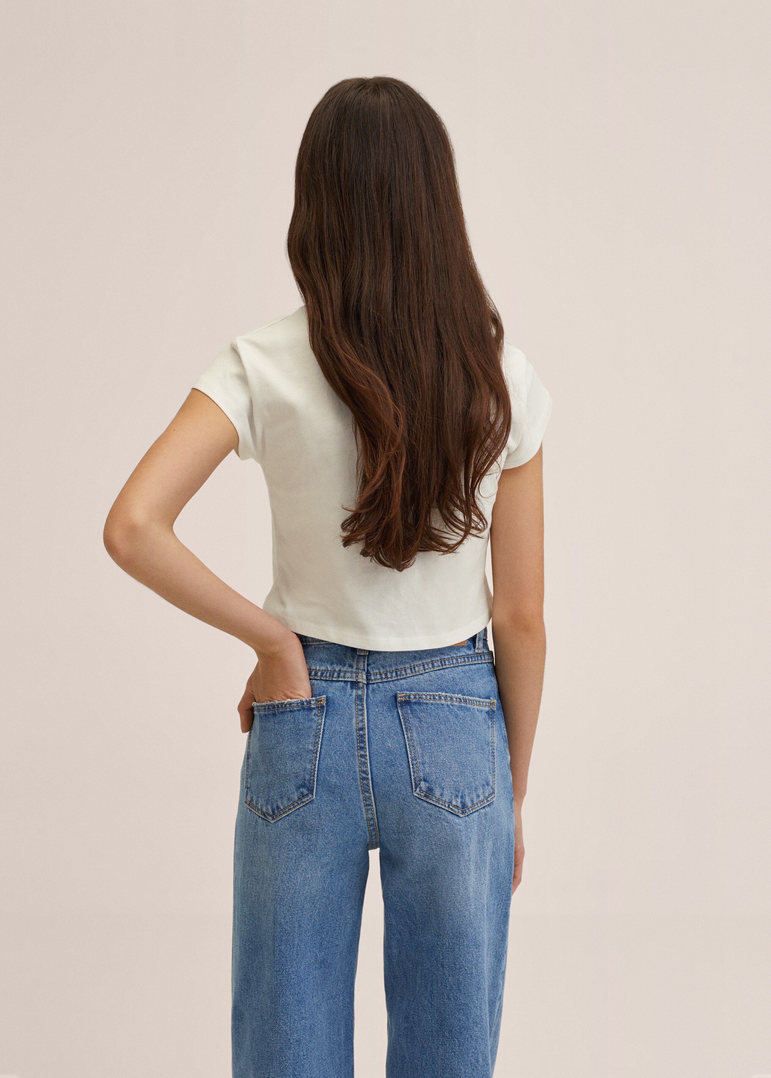 Embroidered cropped top - Reverse of the article
