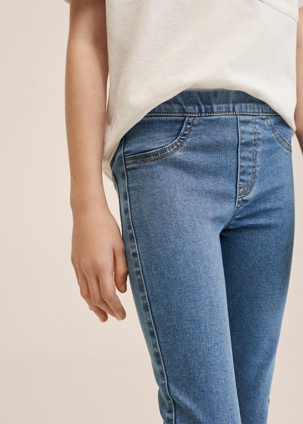 Cotton-blend jeggings - Details of the article 2