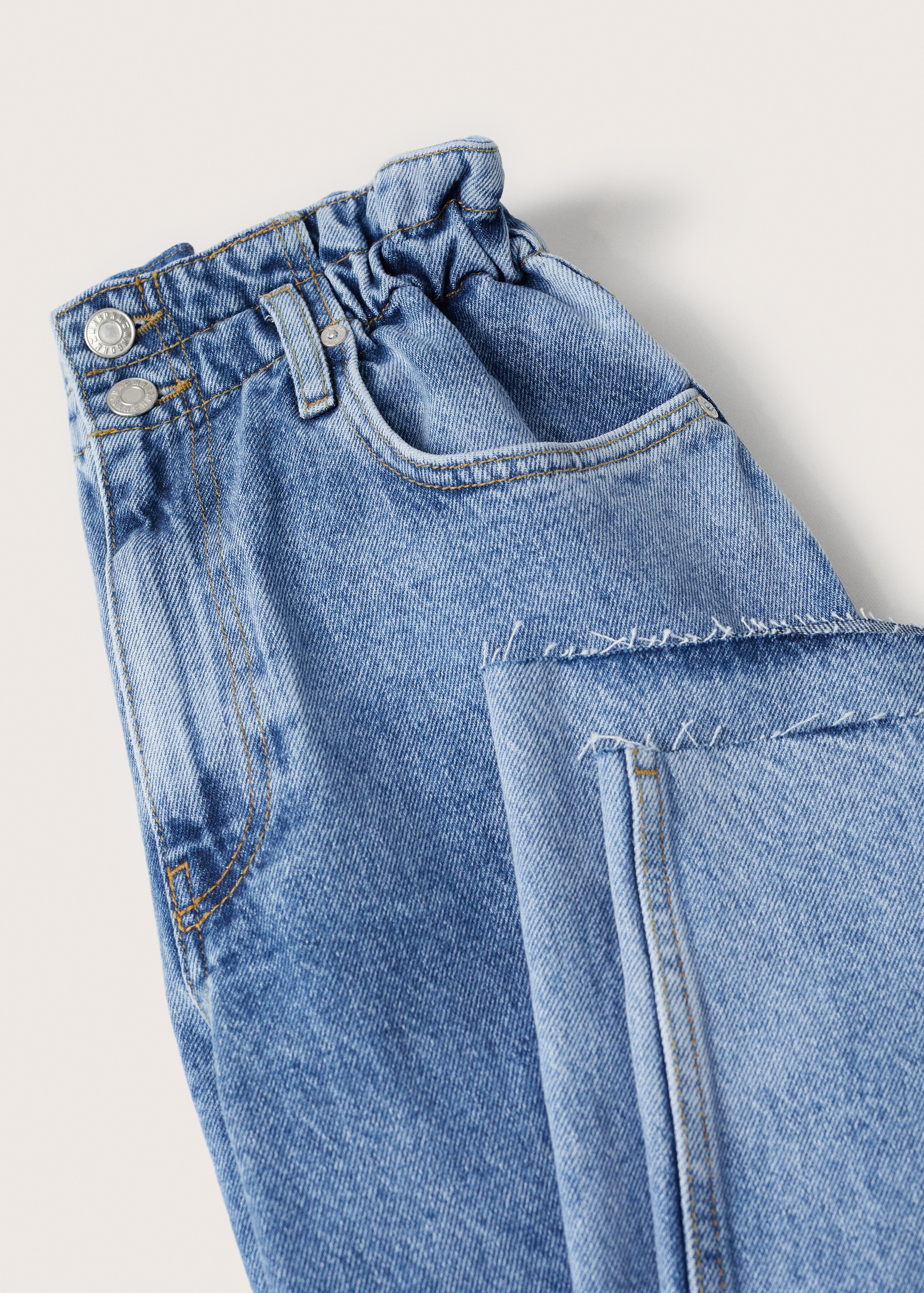Wideleg elastic waist jeans - Details of the article 8