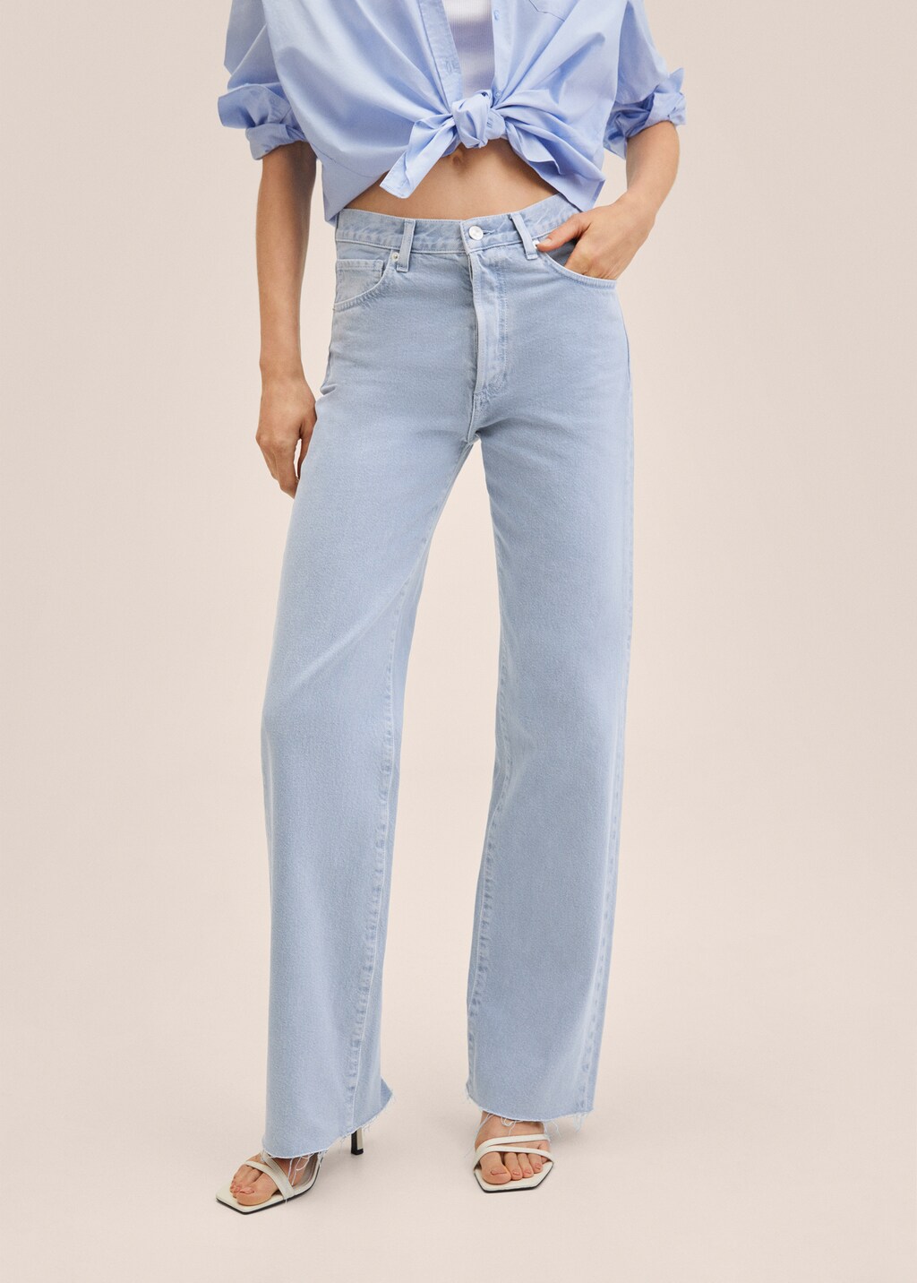 High-waist wideleg jeans - Medium plane