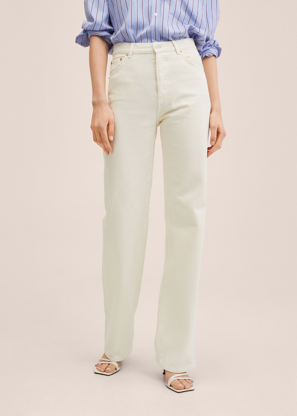 High-waist straight jeans - Medium plane