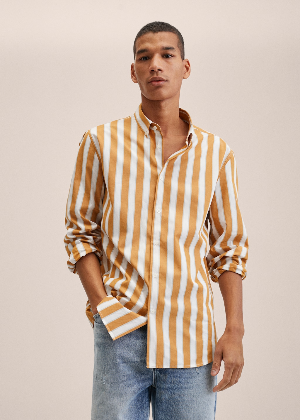 Striped slim-fit shirt - Medium plane