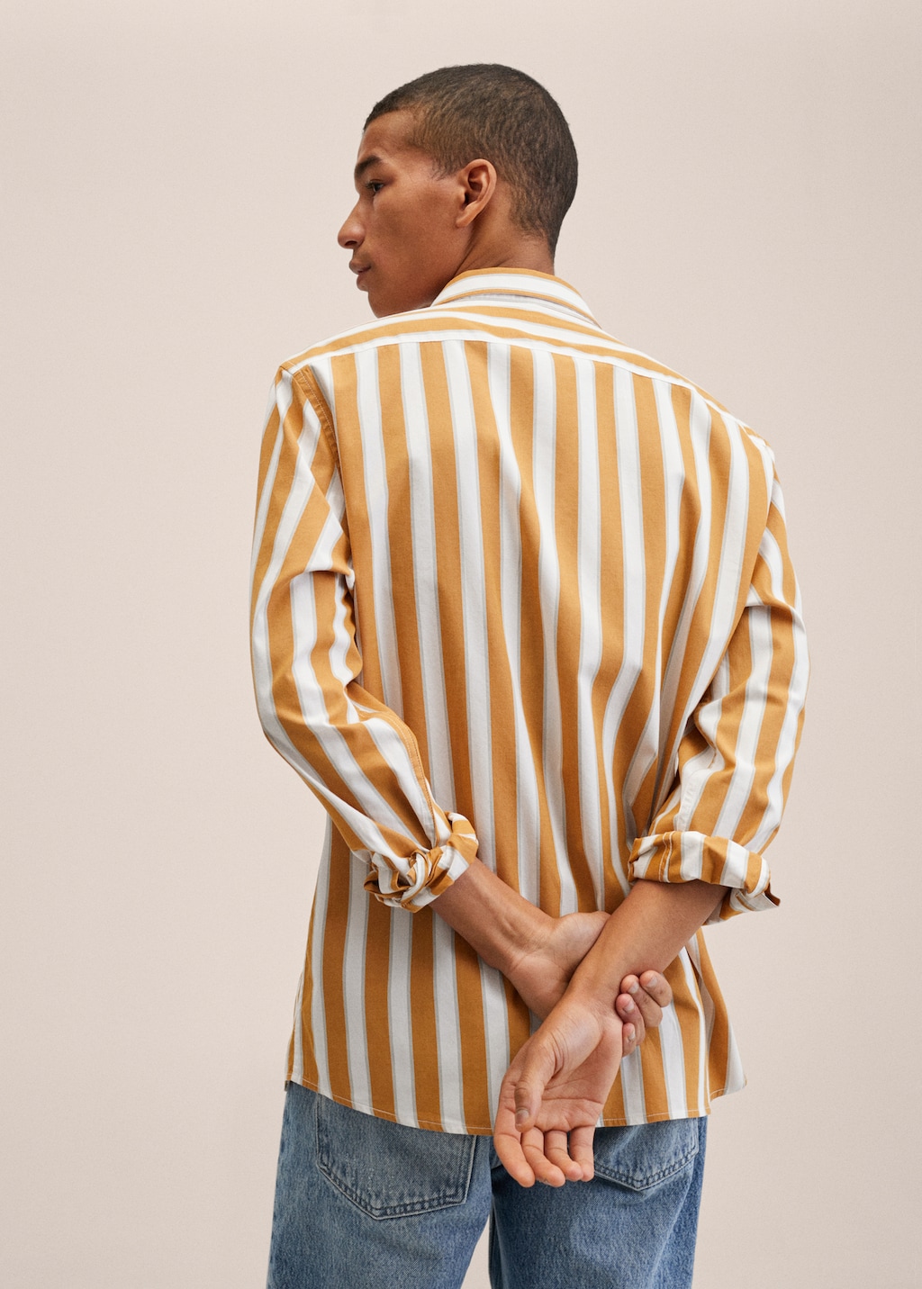 Striped slim-fit shirt - Reverse of the article