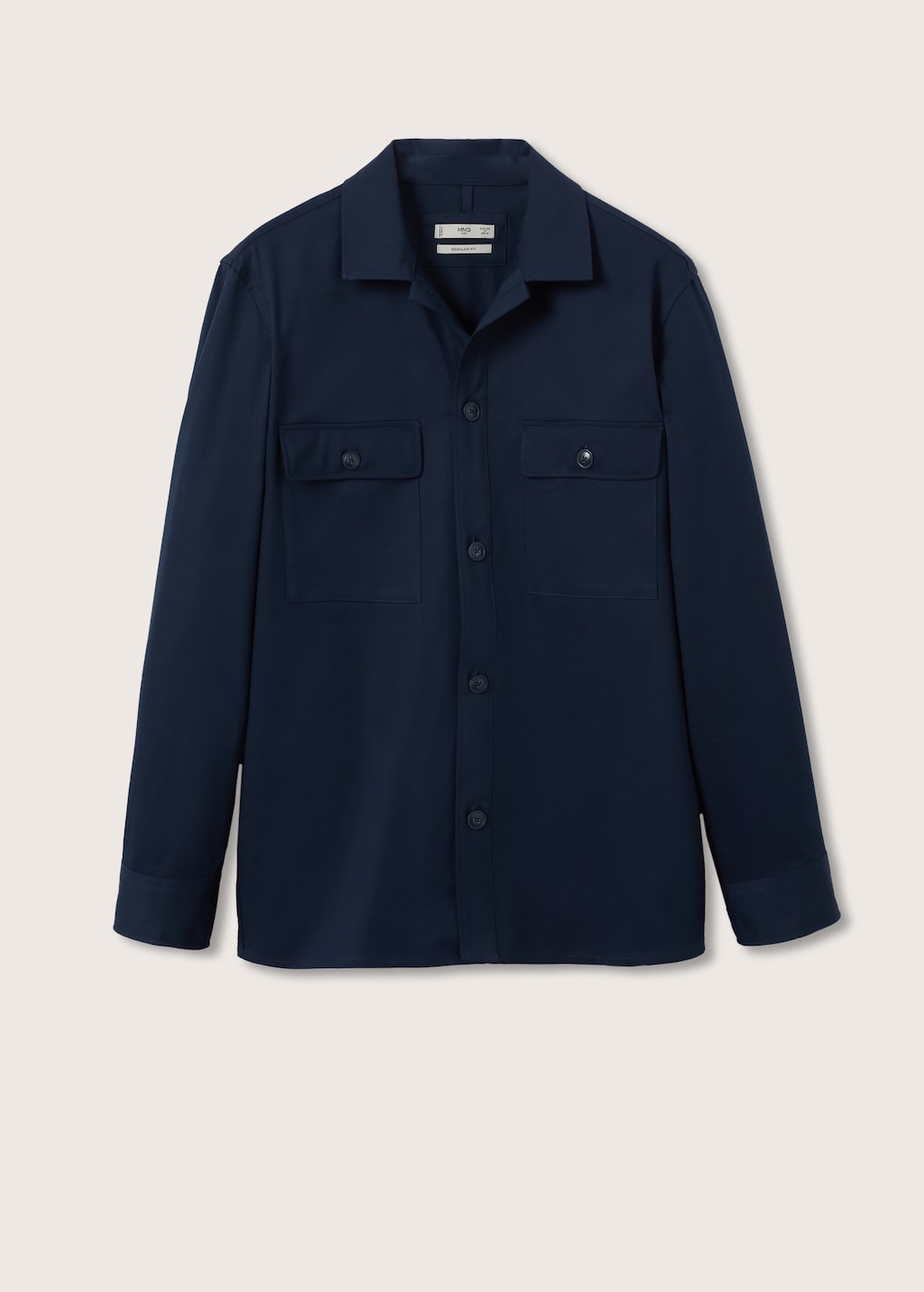 Chest-pocket cotton overshirt - Article without model