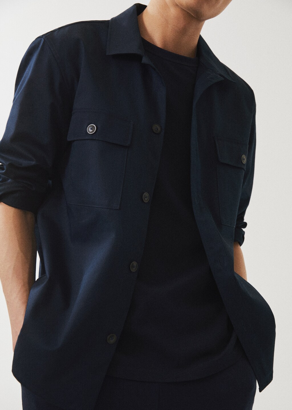 Chest-pocket cotton overshirt - Details of the article 6