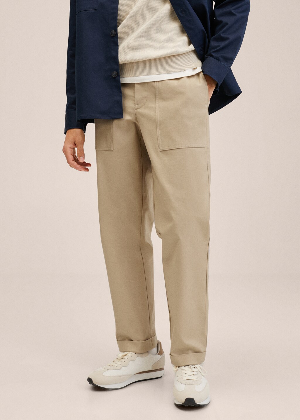 Pocket cotton trousers - Medium plane