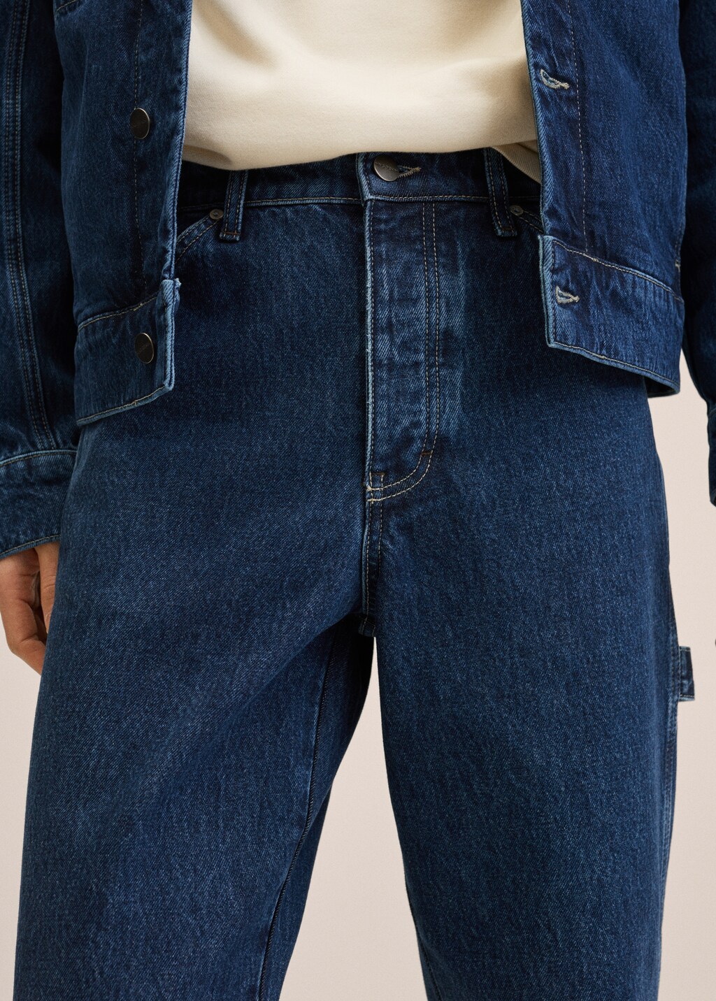 Loose-fit cropped carpenter jeans - Details of the article 1