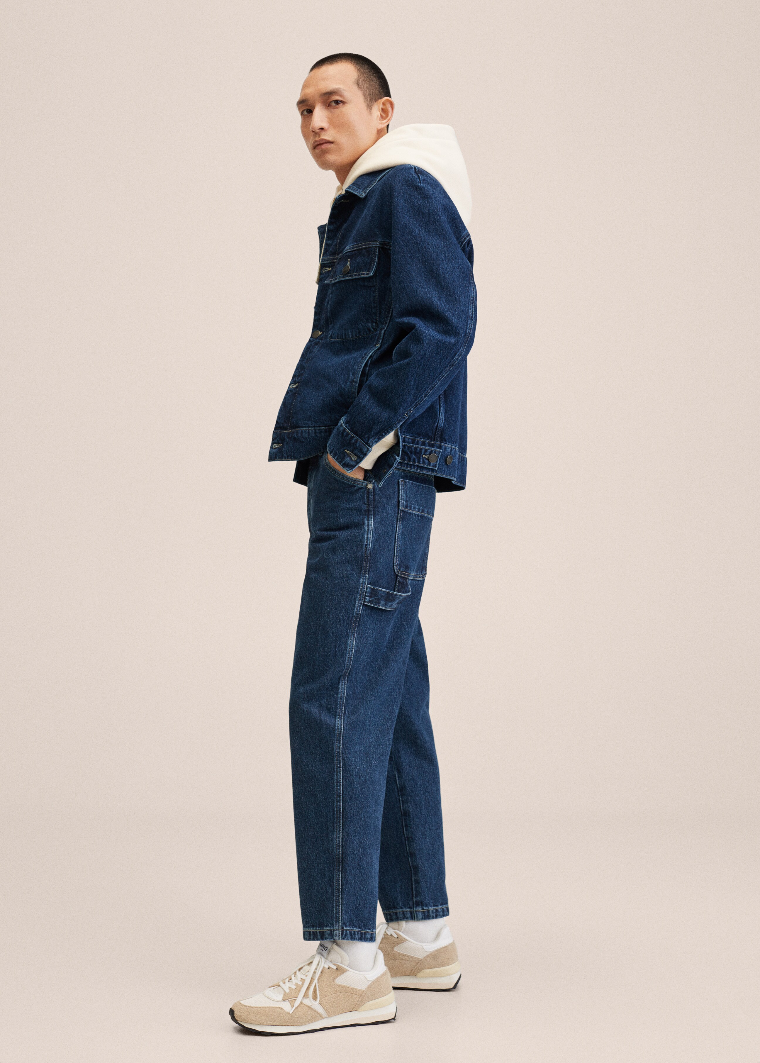 Loose-fit cropped carpenter jeans - Details of the article 2