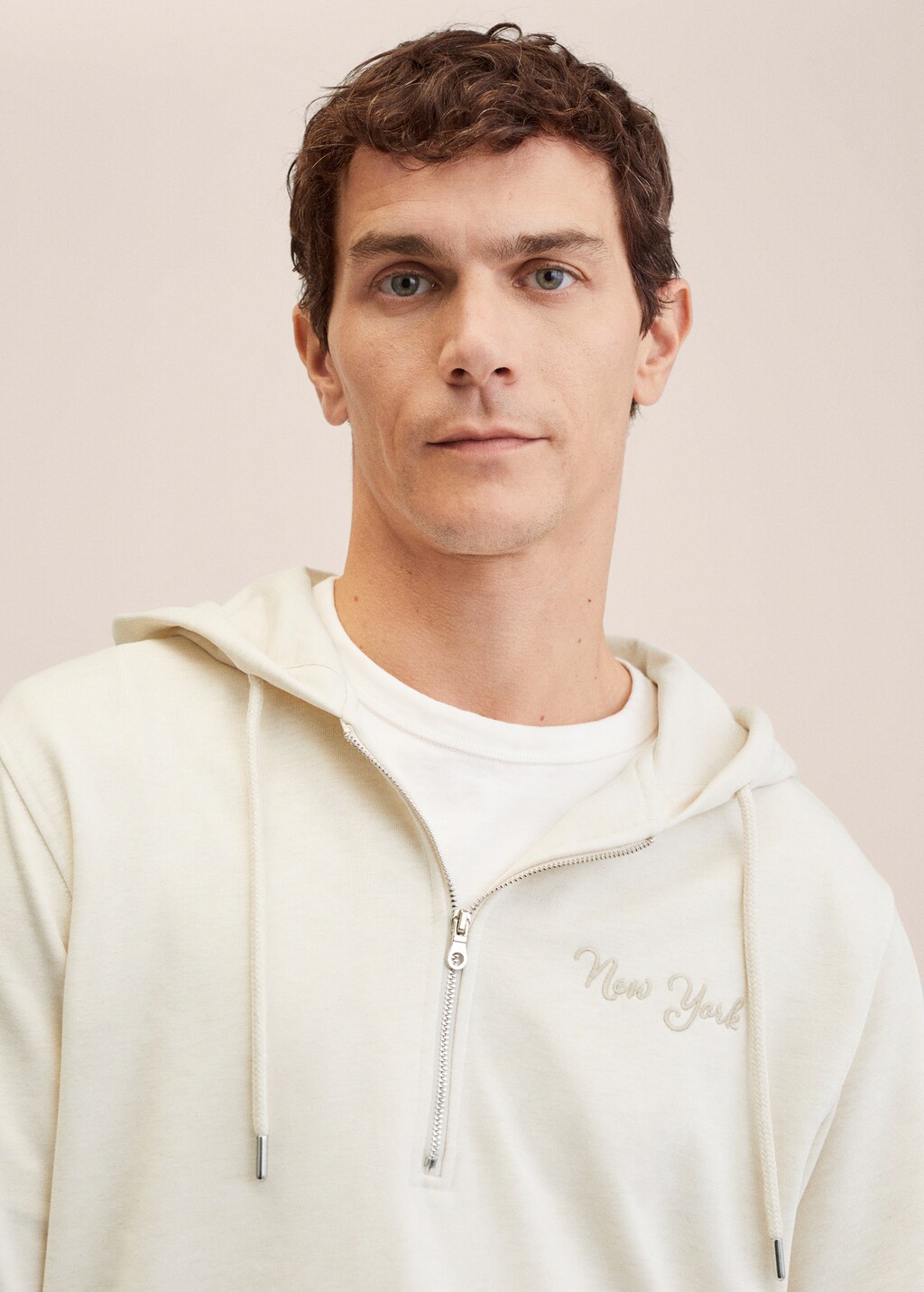 Message zip hood sweatshirt - Details of the article 1