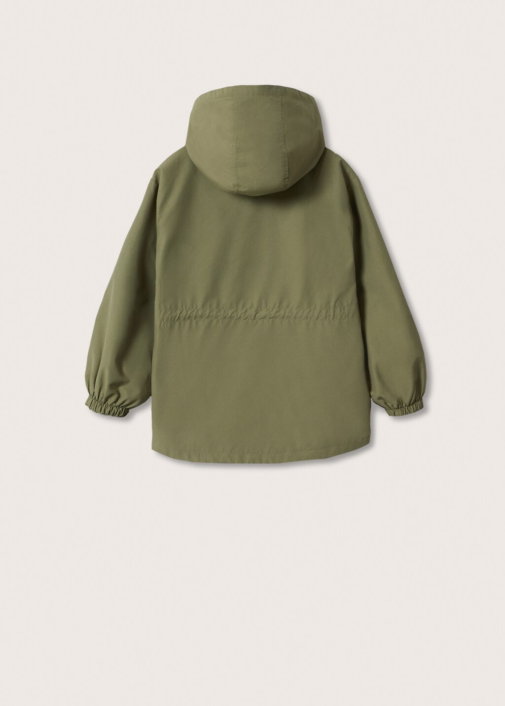 Hooded parka with pocket - Reverse of the article