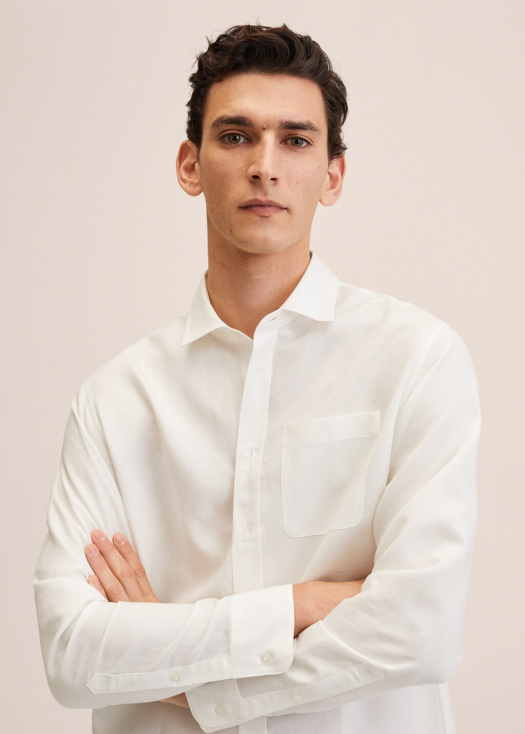 Linen lyocell shirt with pocket - Details of the article 1