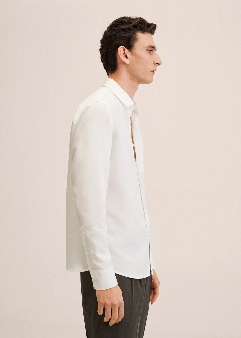 Linen lyocell shirt with pocket - Details of the article 2