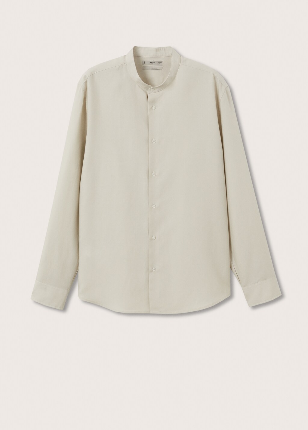 Linen lyocell shirt with mao collar - Article without model