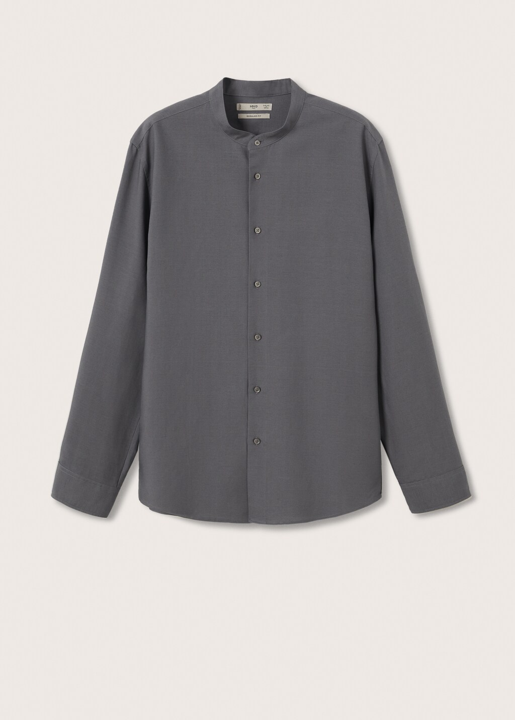 Linen lyocell shirt with mao collar - Article without model