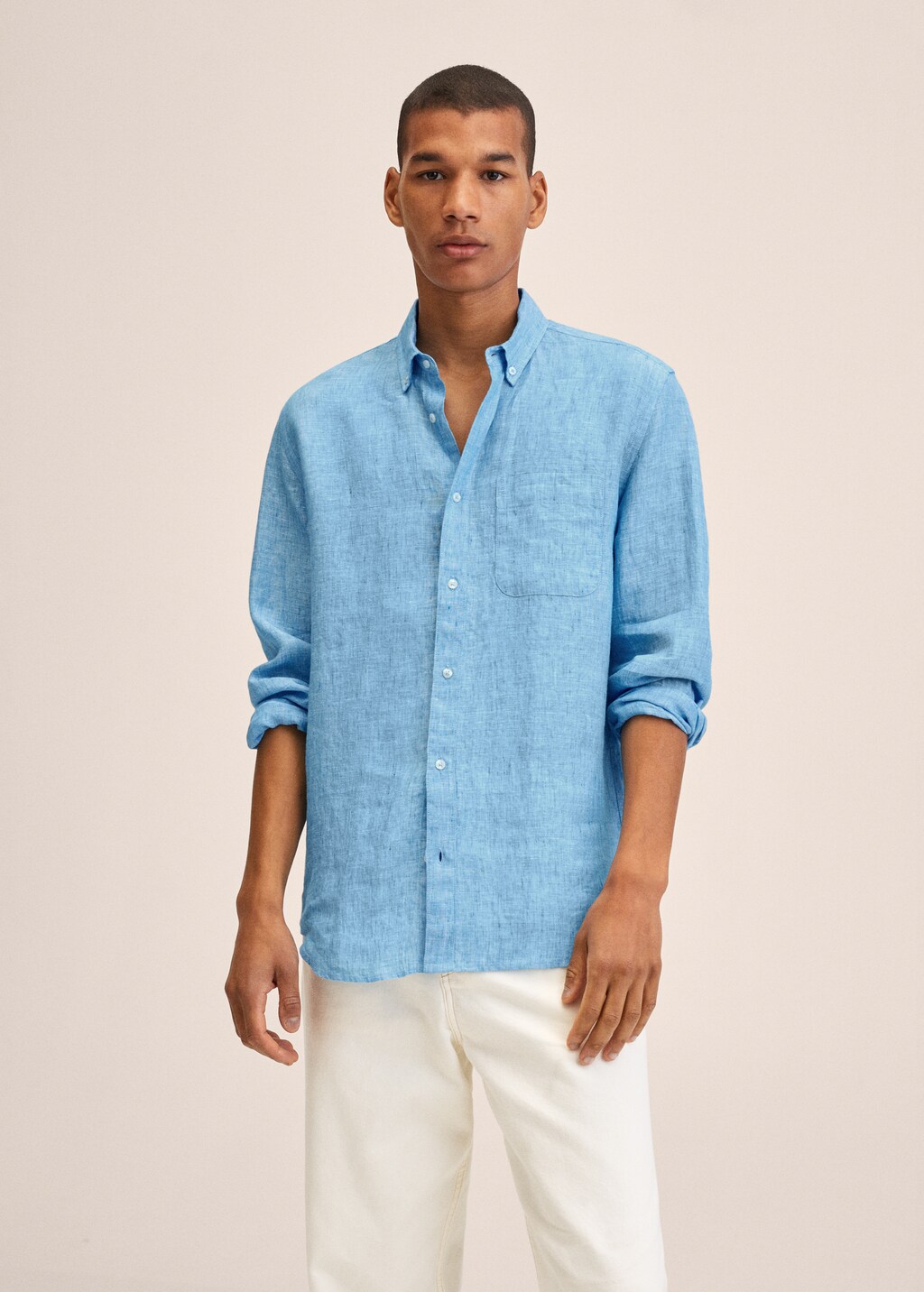 100% linen slim-fit shirt - Medium plane