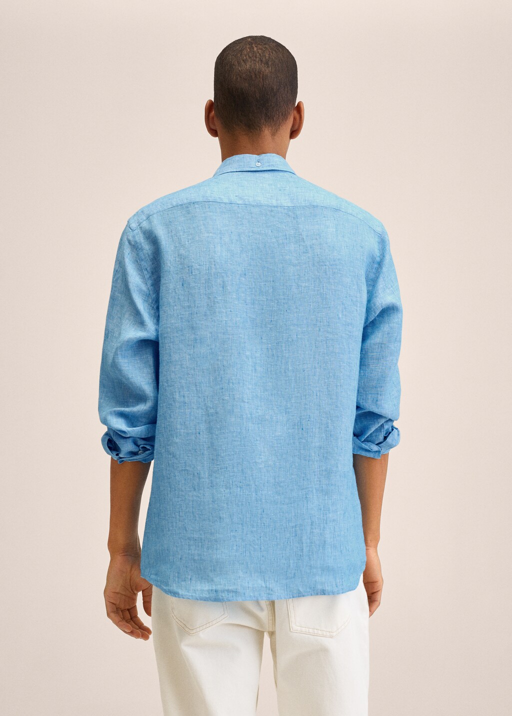 100% linen slim-fit shirt - Reverse of the article