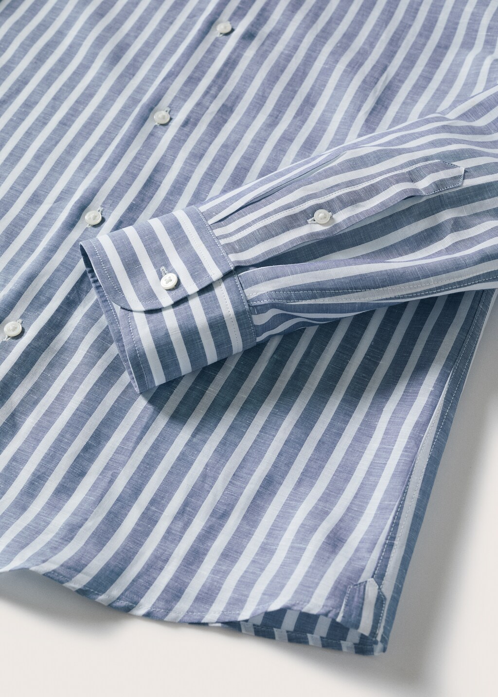 Striped linen suit shirt - Details of the article 7