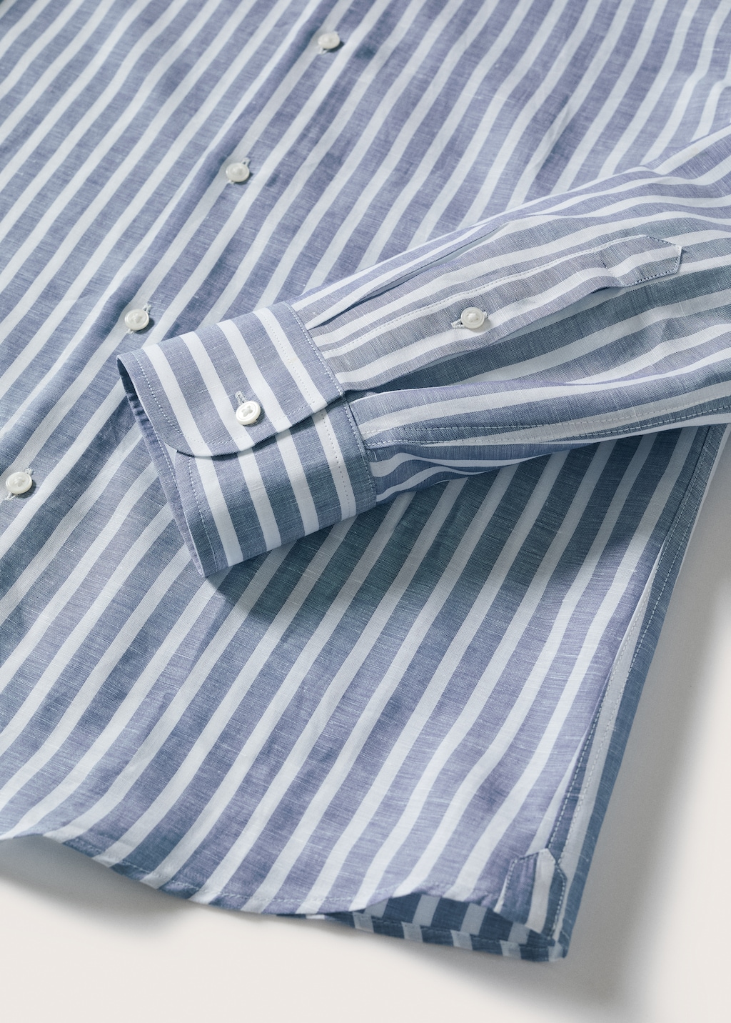 Striped linen suit shirt - Details of the article 7