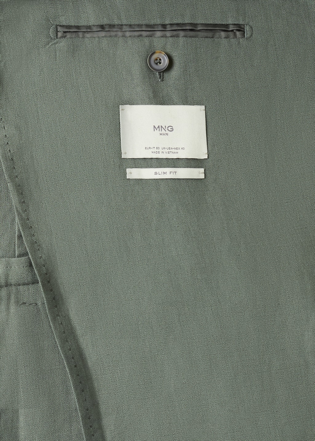 100% linen slim fit blazer - Details of the article 8