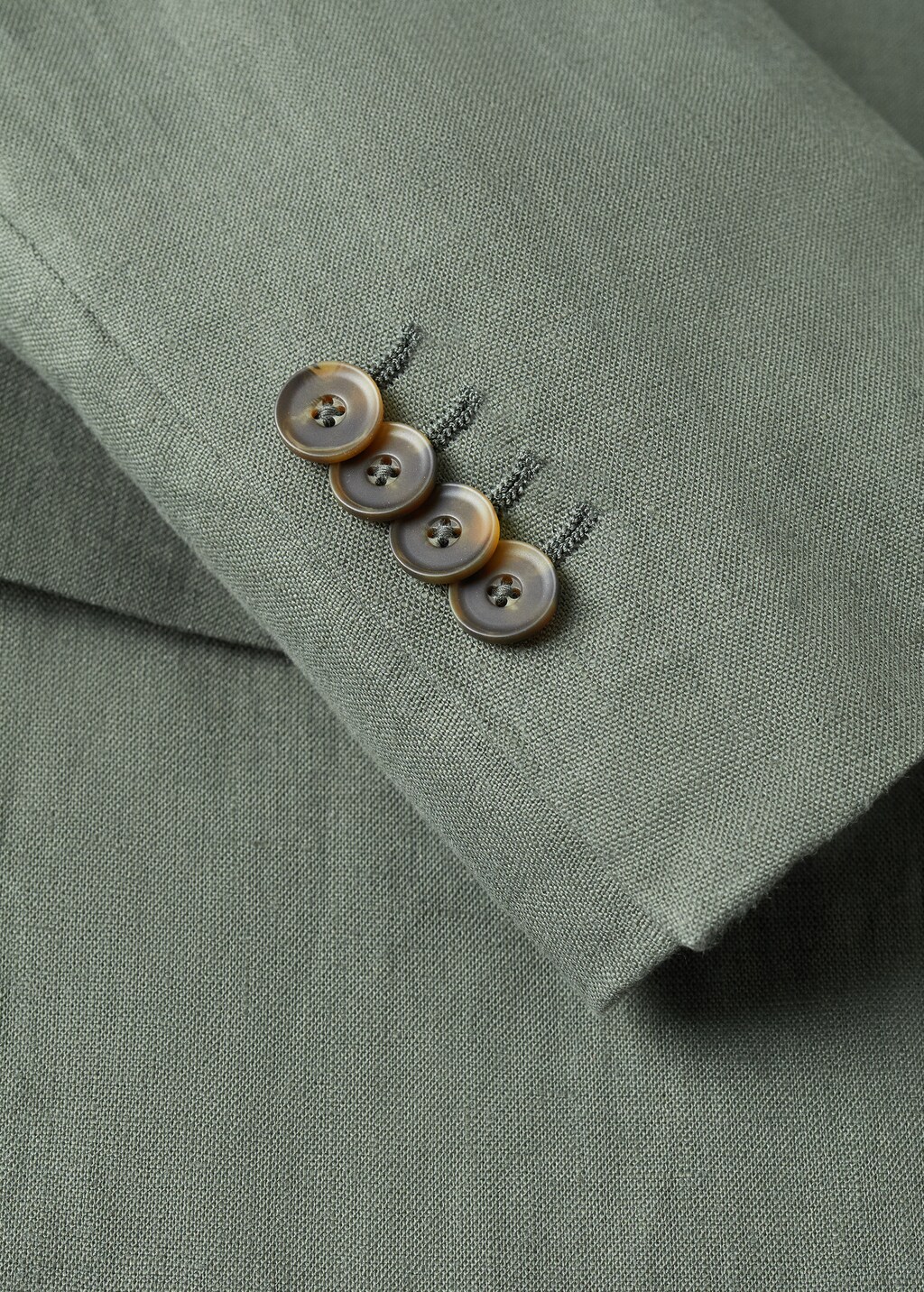 100% linen slim fit blazer - Details of the article 9