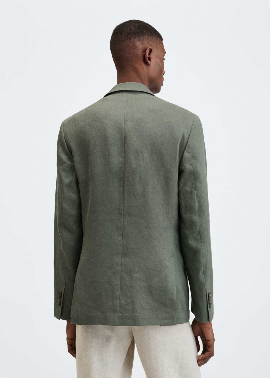 100% linen slim fit blazer - Reverse of the article