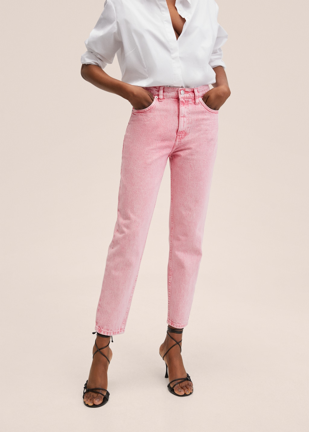 Mom high-waist jeans - Medium plane