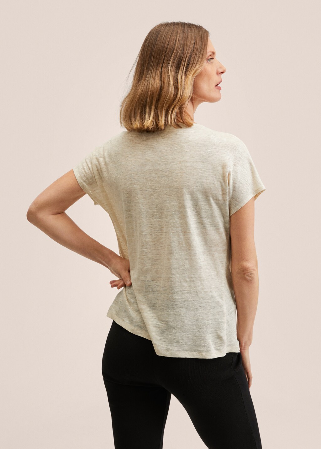 100% linen T-shirt - Reverse of the article