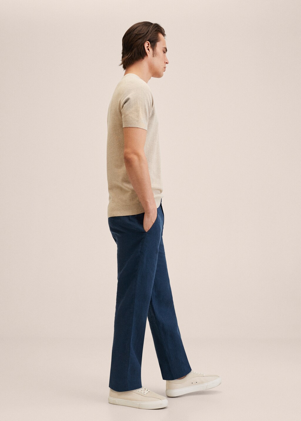 Slim fit linen pants - Details of the article 2