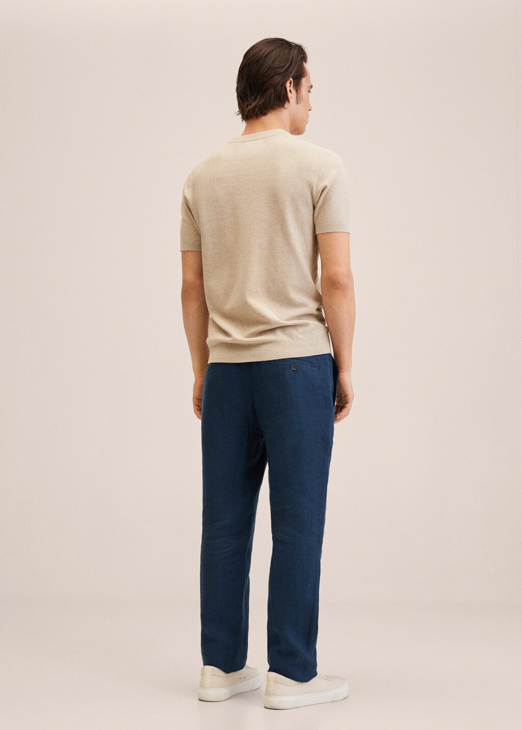 Slim fit linen pants - Reverse of the article