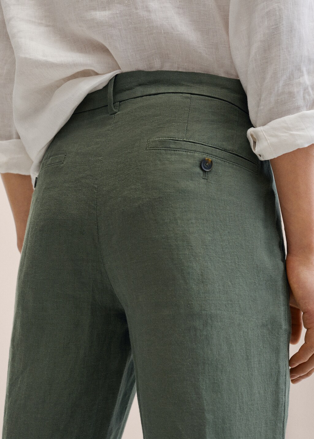 Slim fit linen pants - Details of the article 3