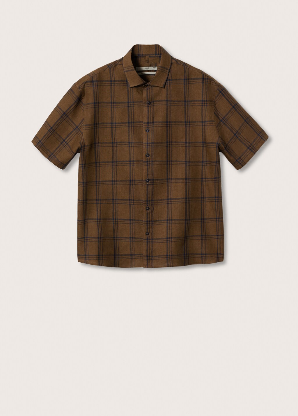 Relaxed check linen shirt - Article without model