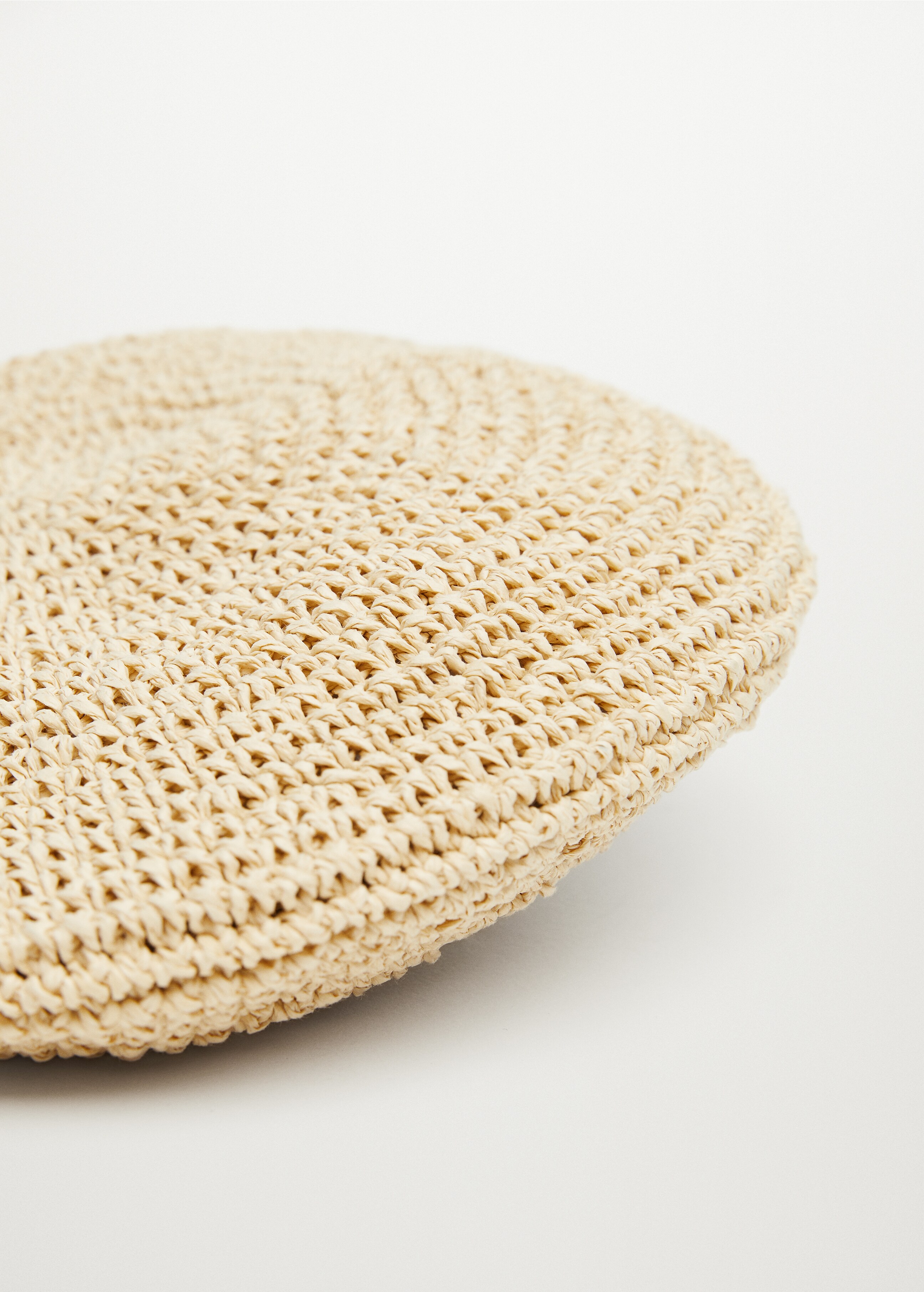 Raffia beret - Medium plane