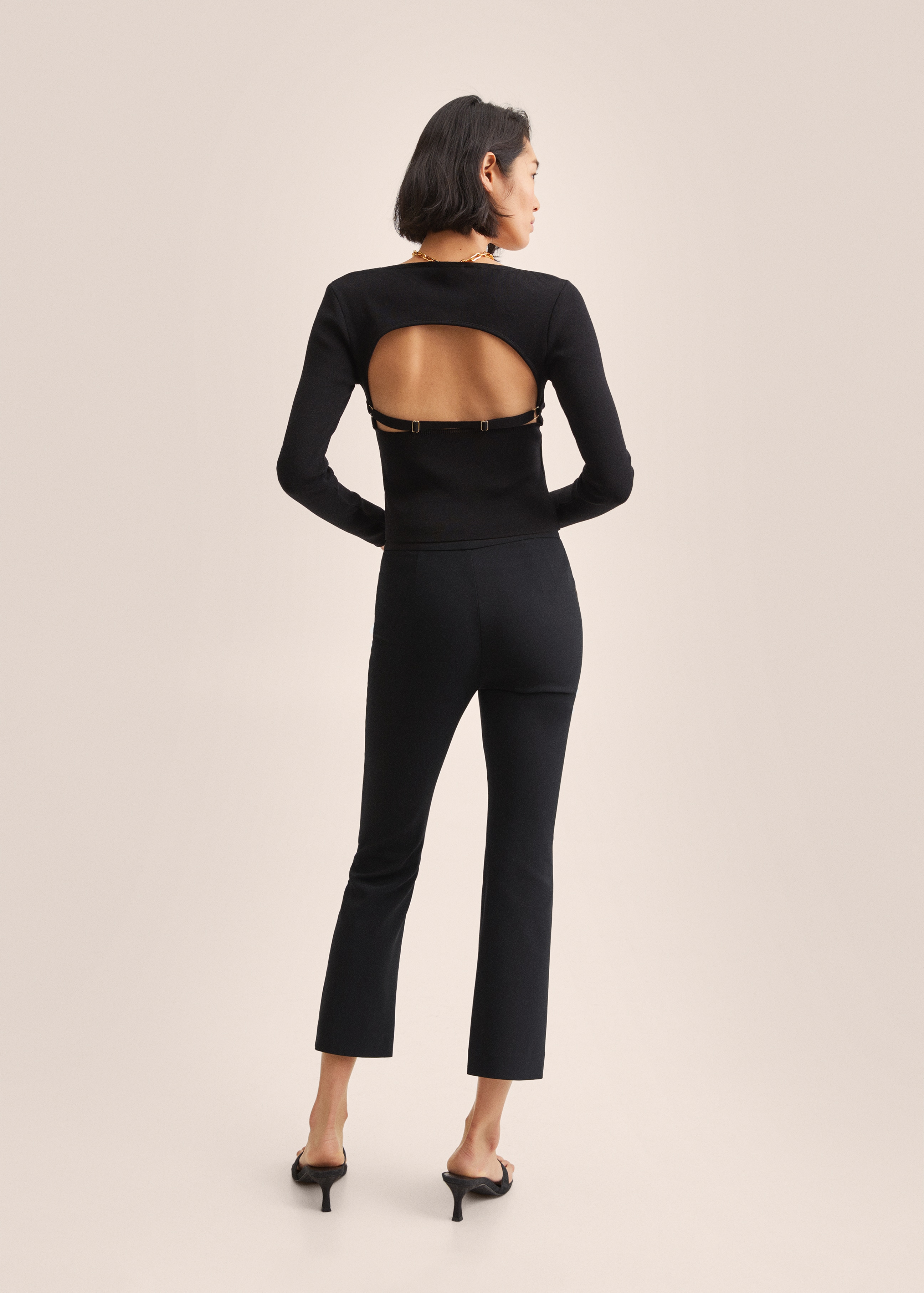 Flare crop trousers - Reverse of the article