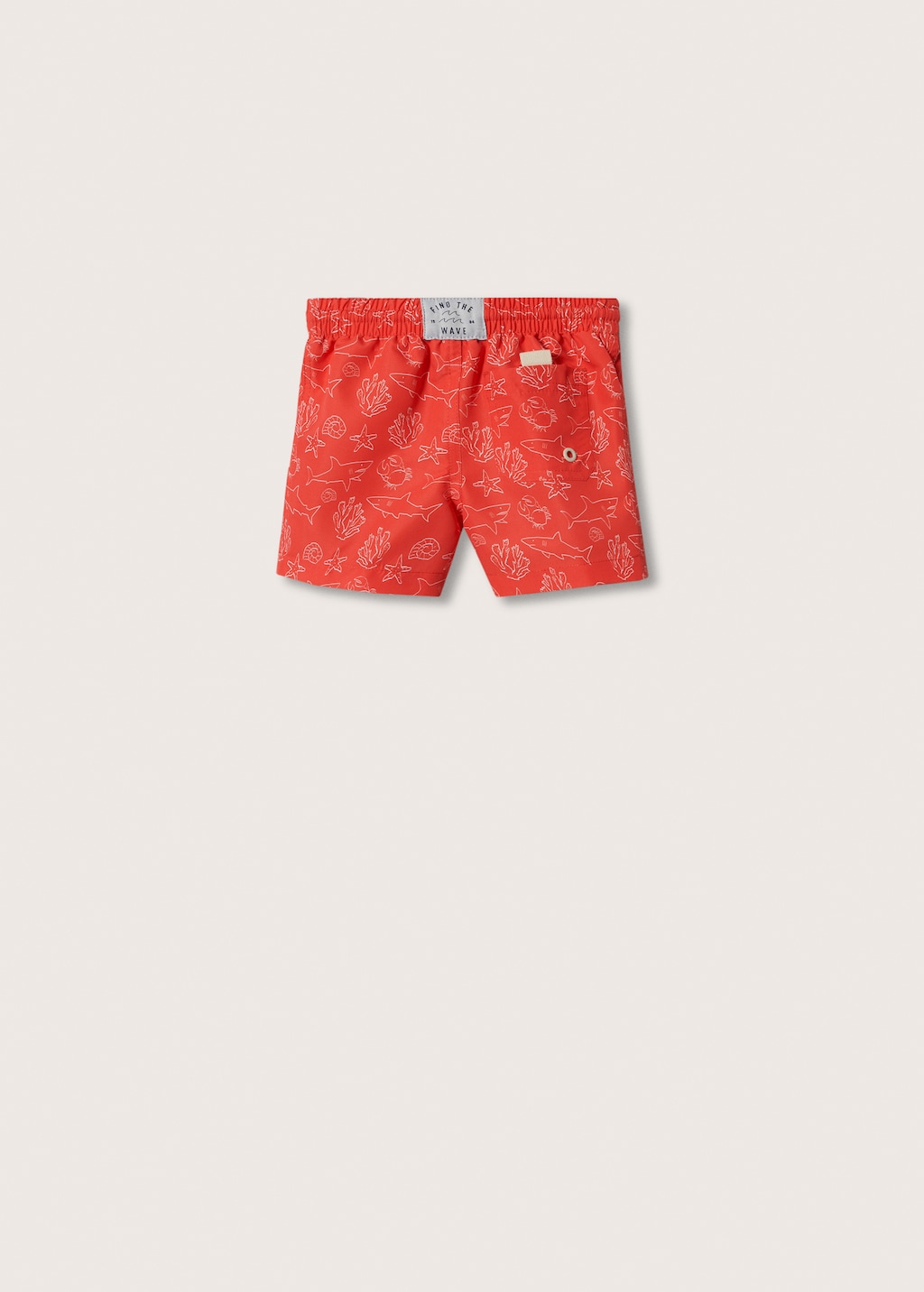 Marine print swimming trunks - Reverse of the article