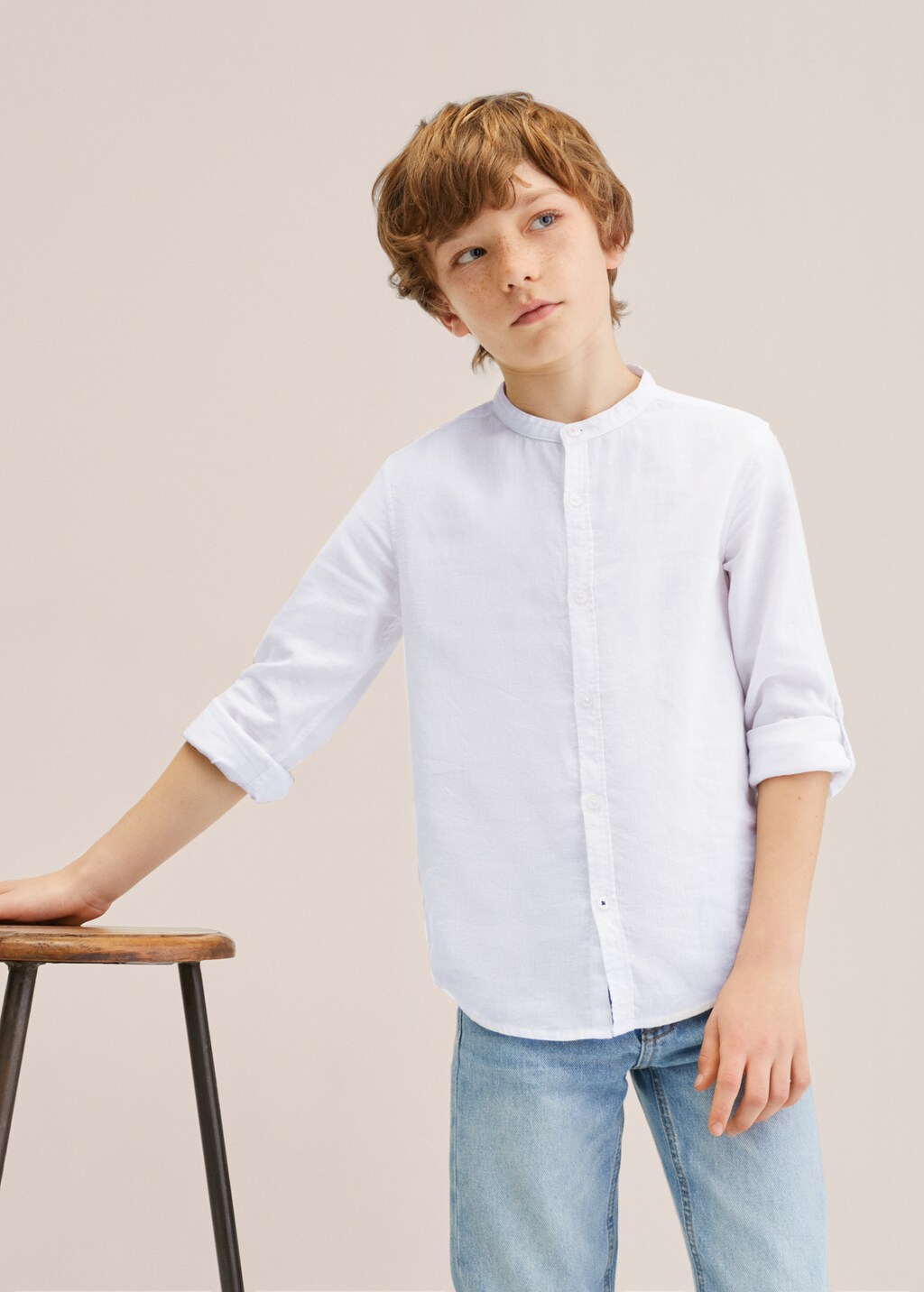 Cotton linen-blend shirt - Details of the article 1