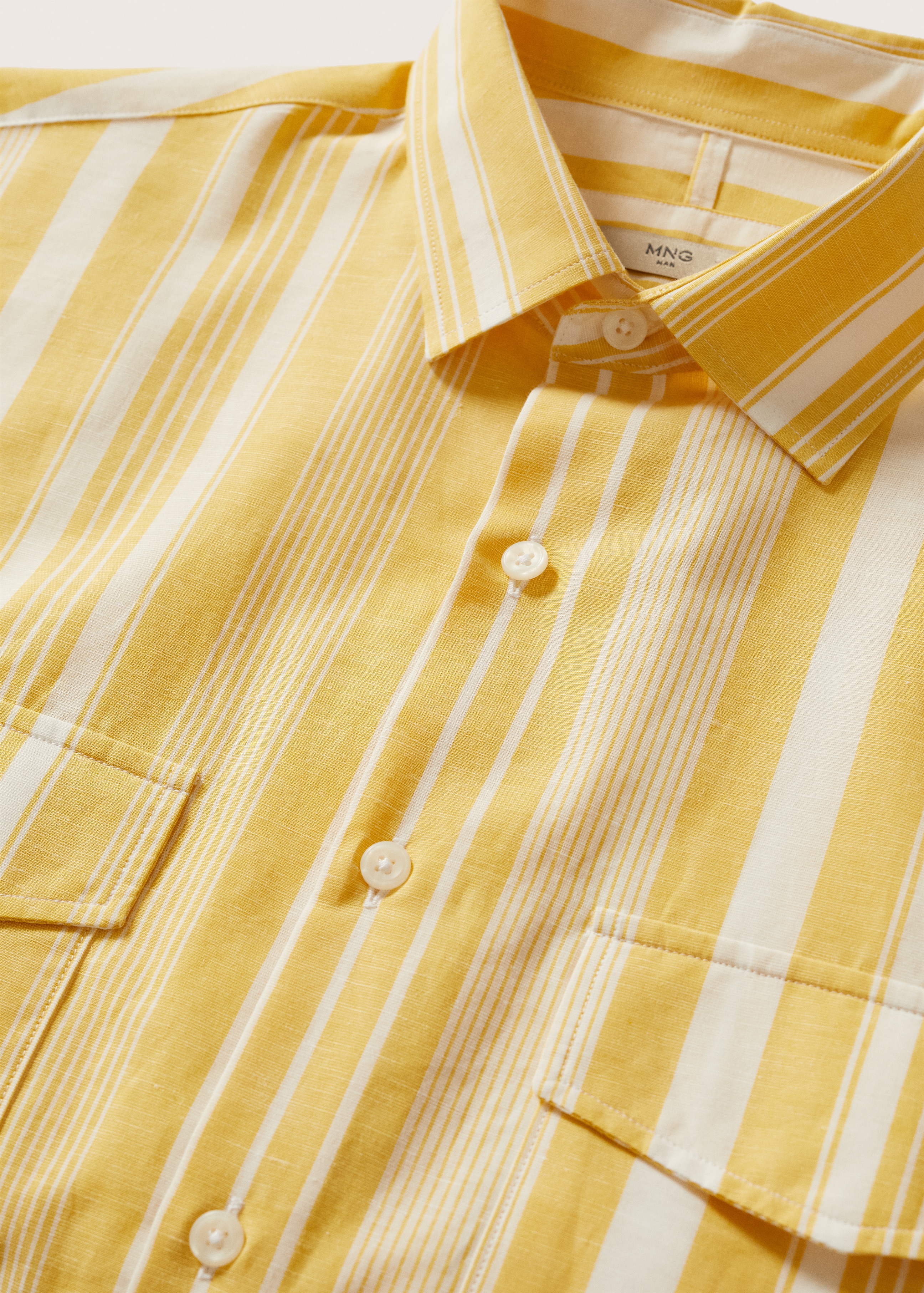 Streifenhemd aus Baumwolle mit Leinen - Detail des Artikels 8