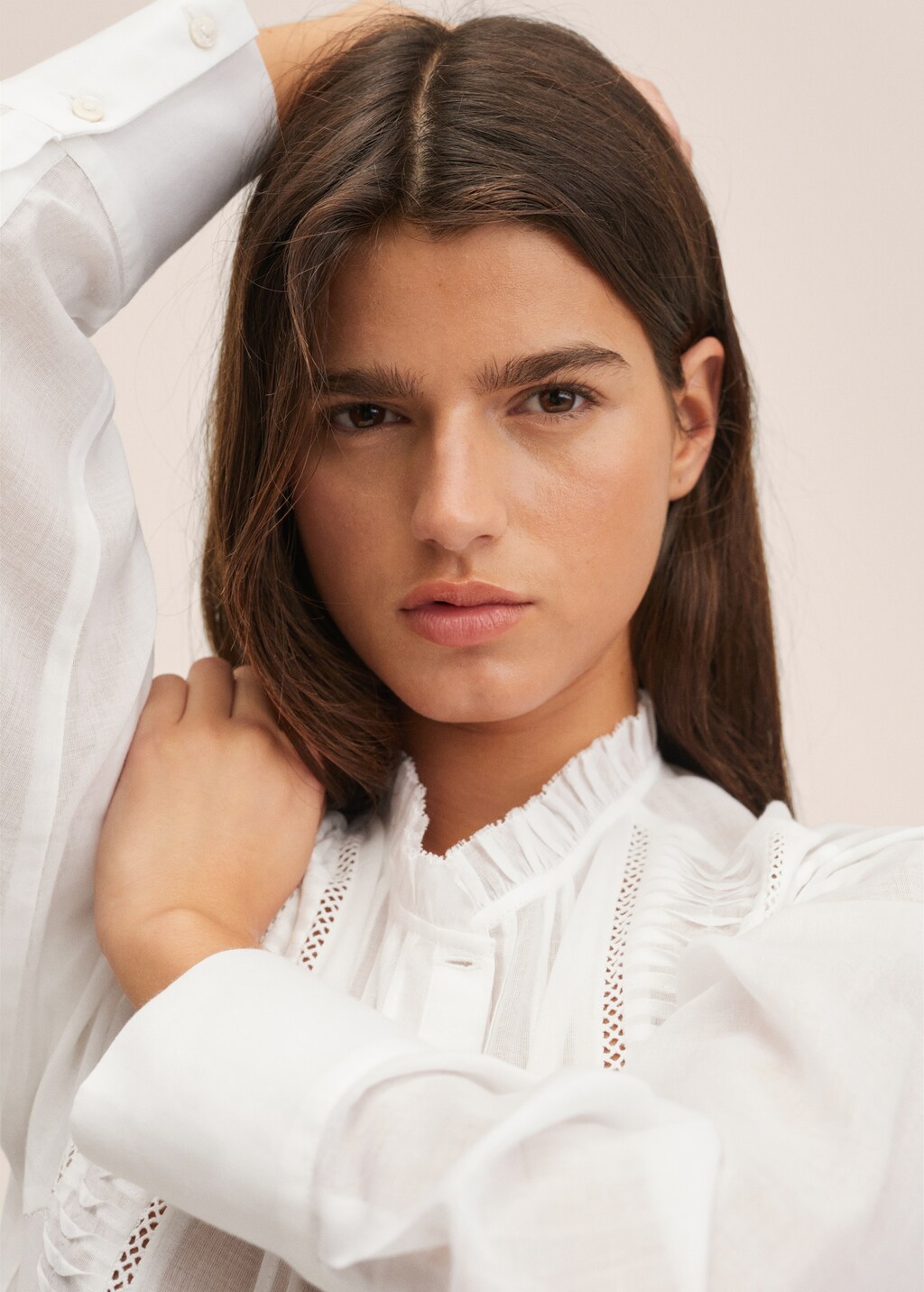 Ruffle cotton blouse - Details of the article 1