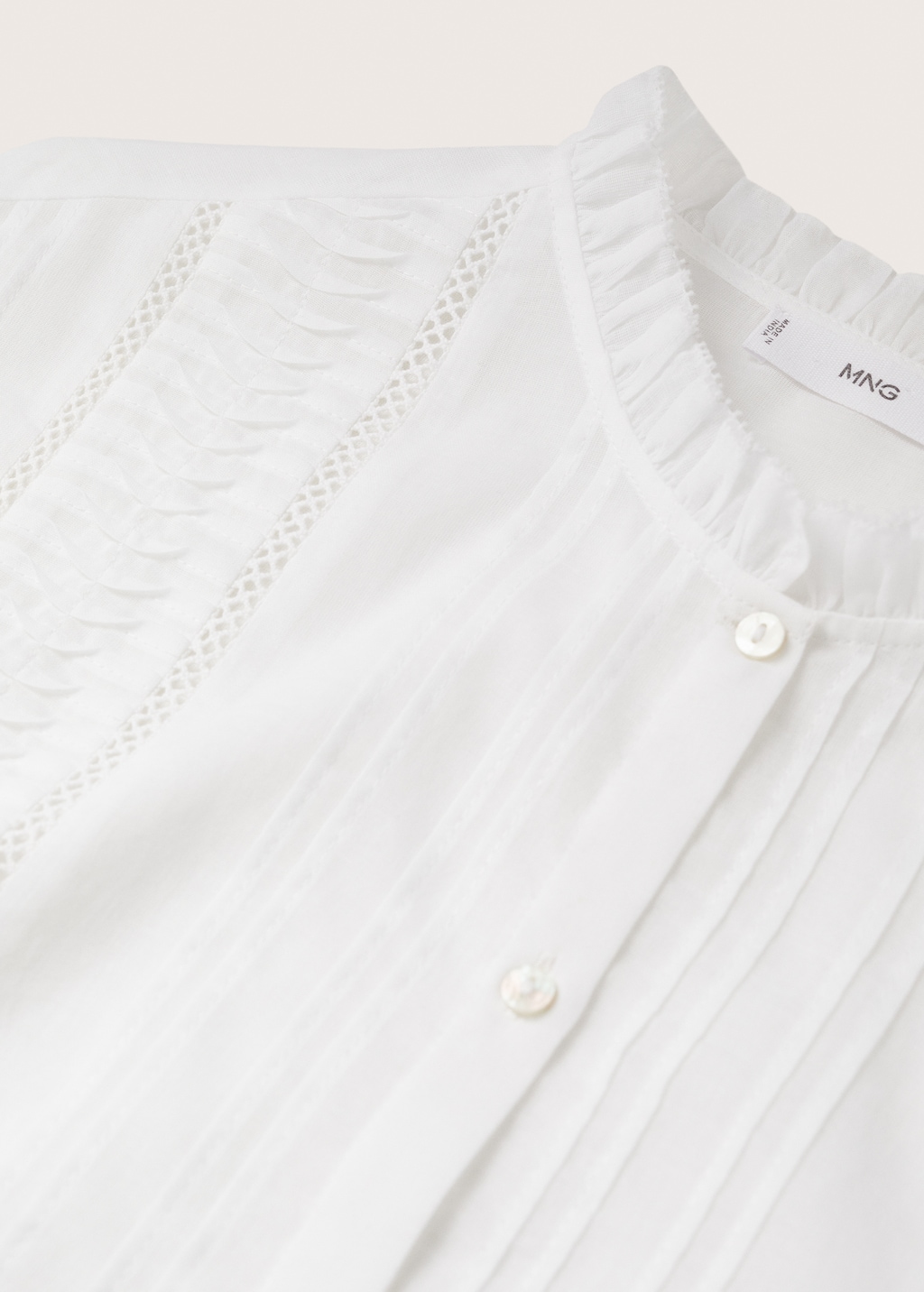 Ruffle cotton blouse - Details of the article 8